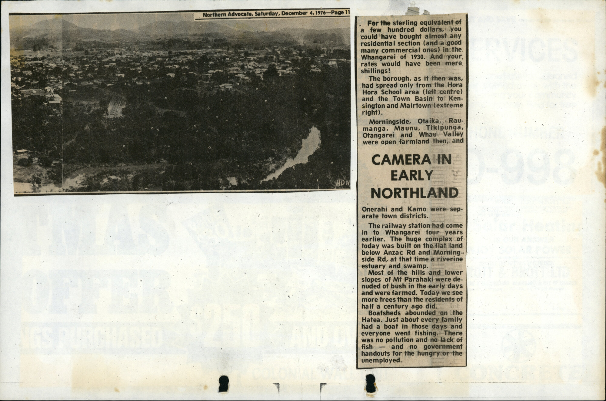 PN01.67Back Whangarei from Parahaki 1930