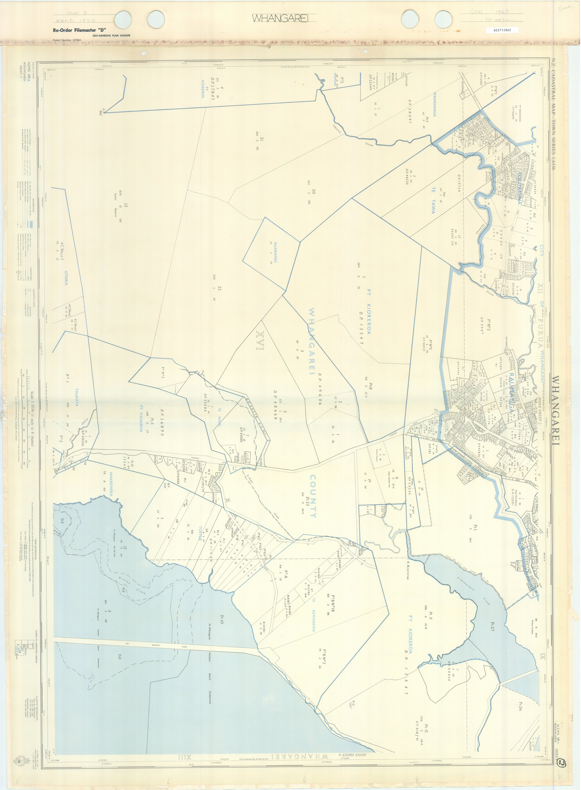 Whangarei : N.Z. cadastral map town series