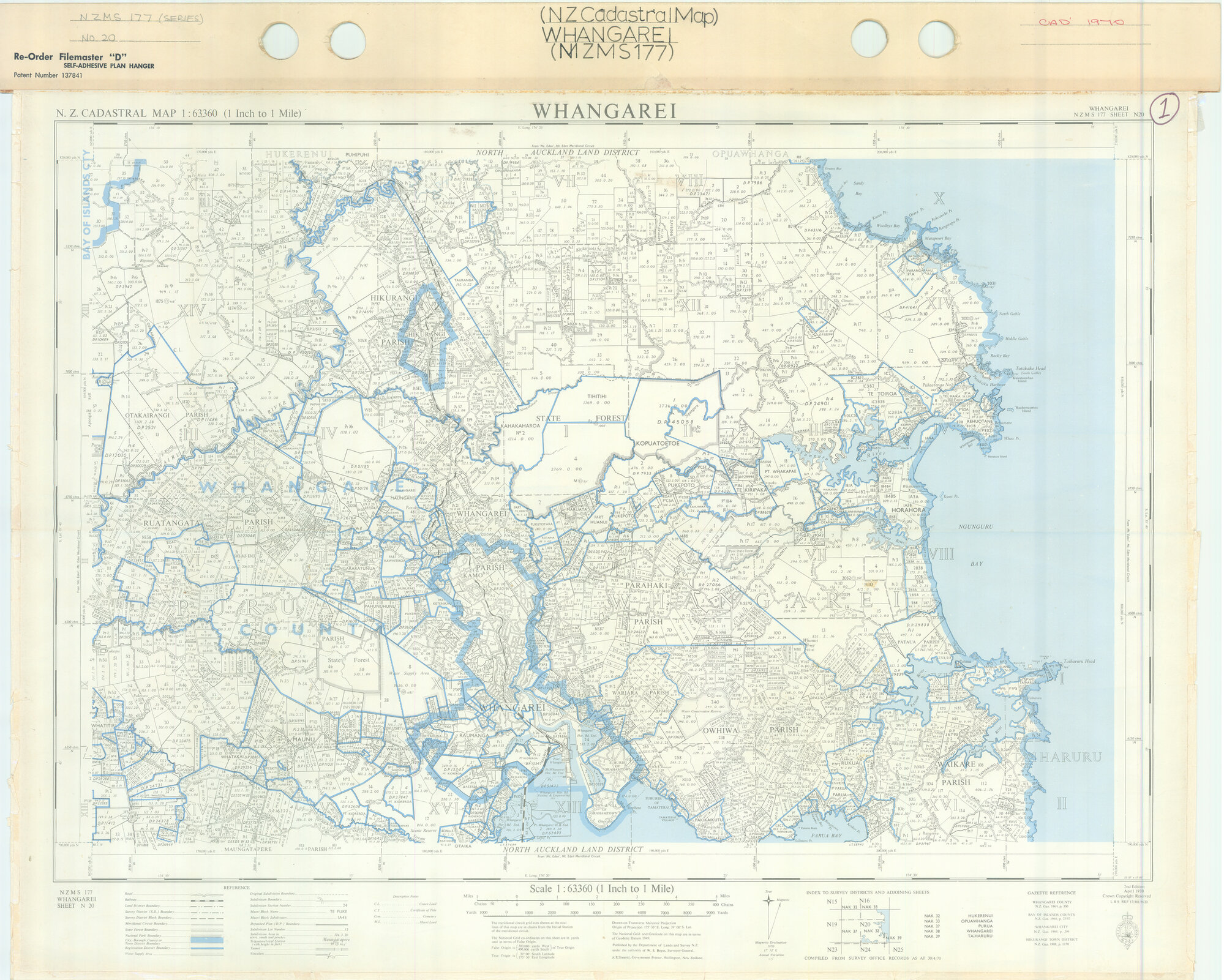 Whangarei : N.Z. cadastral map