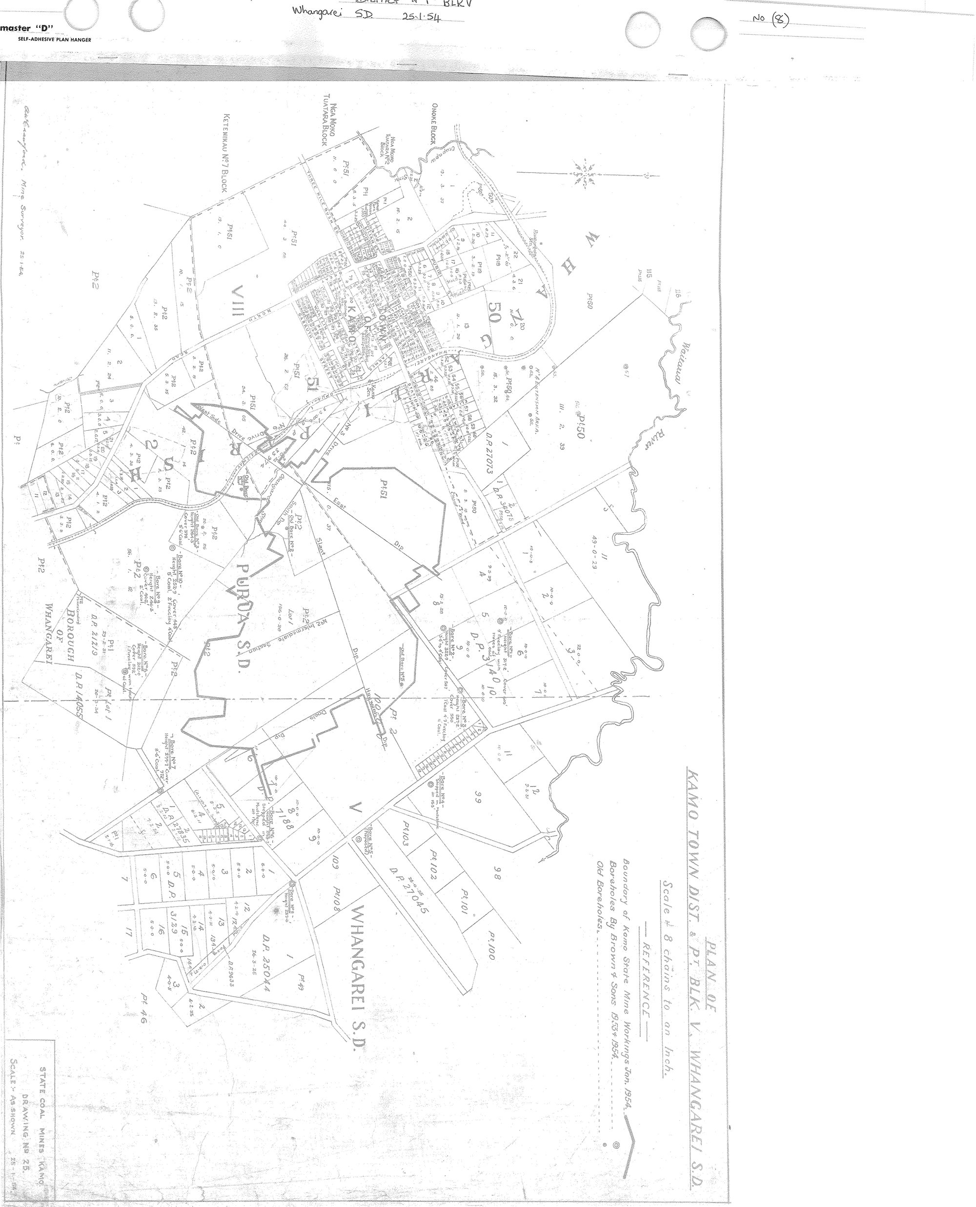 Plan of Kamo Town Dist. &amp; Pt. Blk. V. Whangarei S.D.
