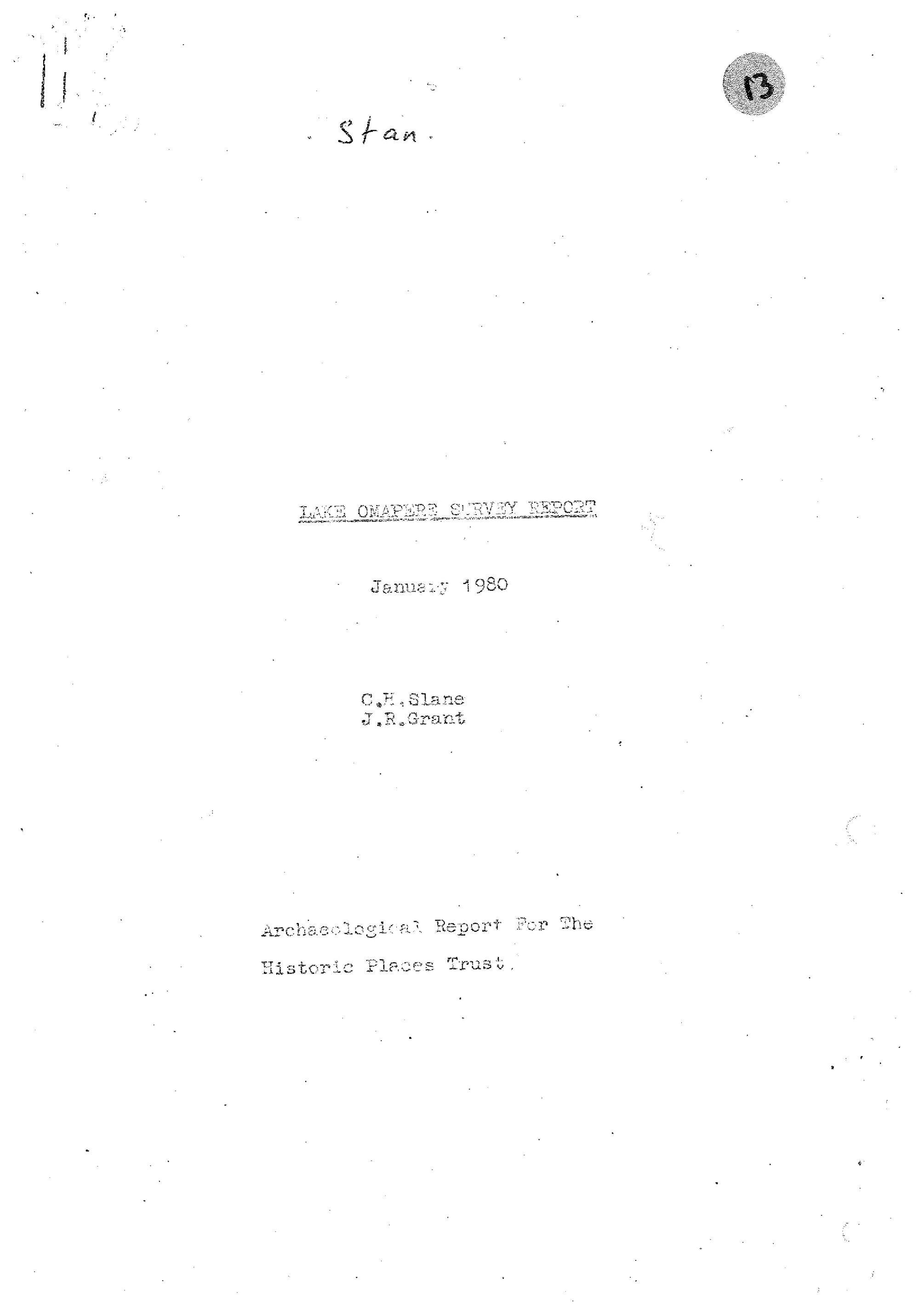  Lake Omapere Survey Report