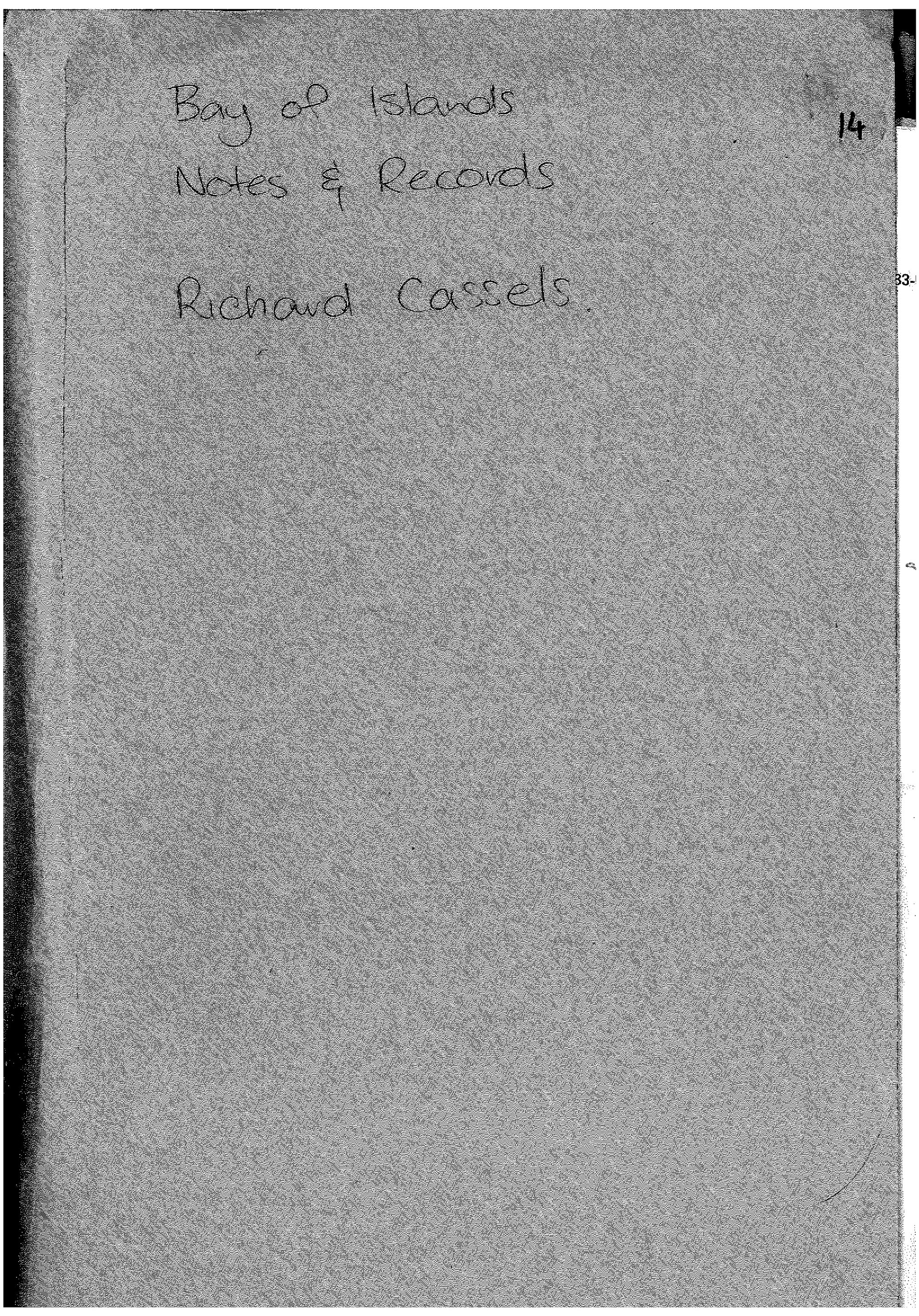 Bay of Islands Notes and Records