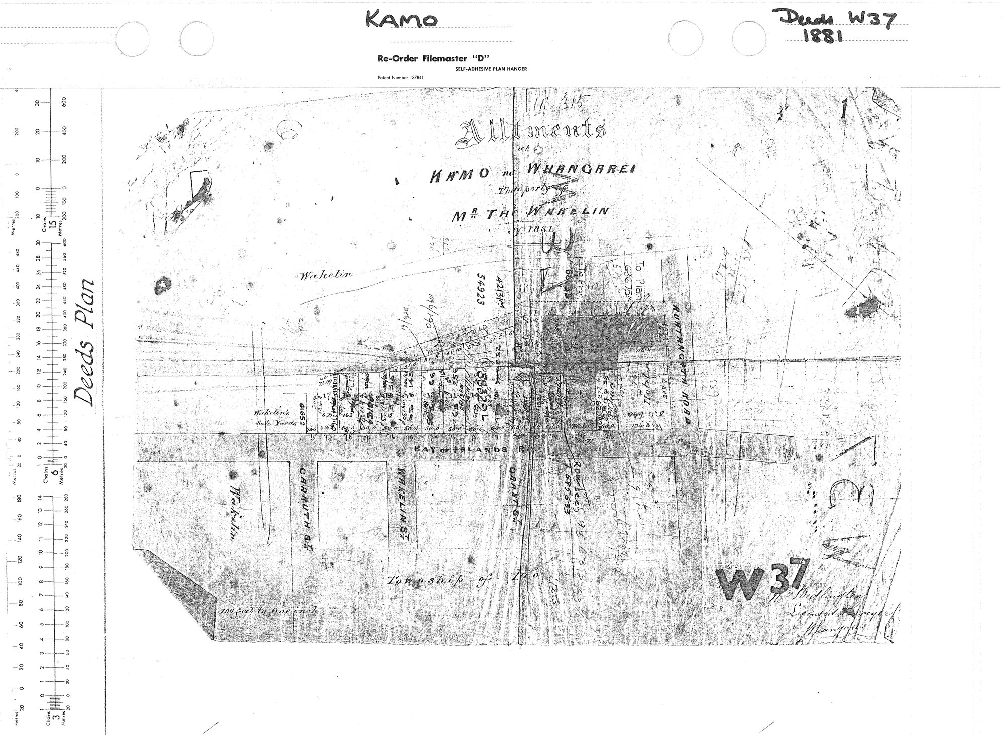 Allotments at Kamo ne[ar] Whangarei the property of Mr Th[os] Wakelin