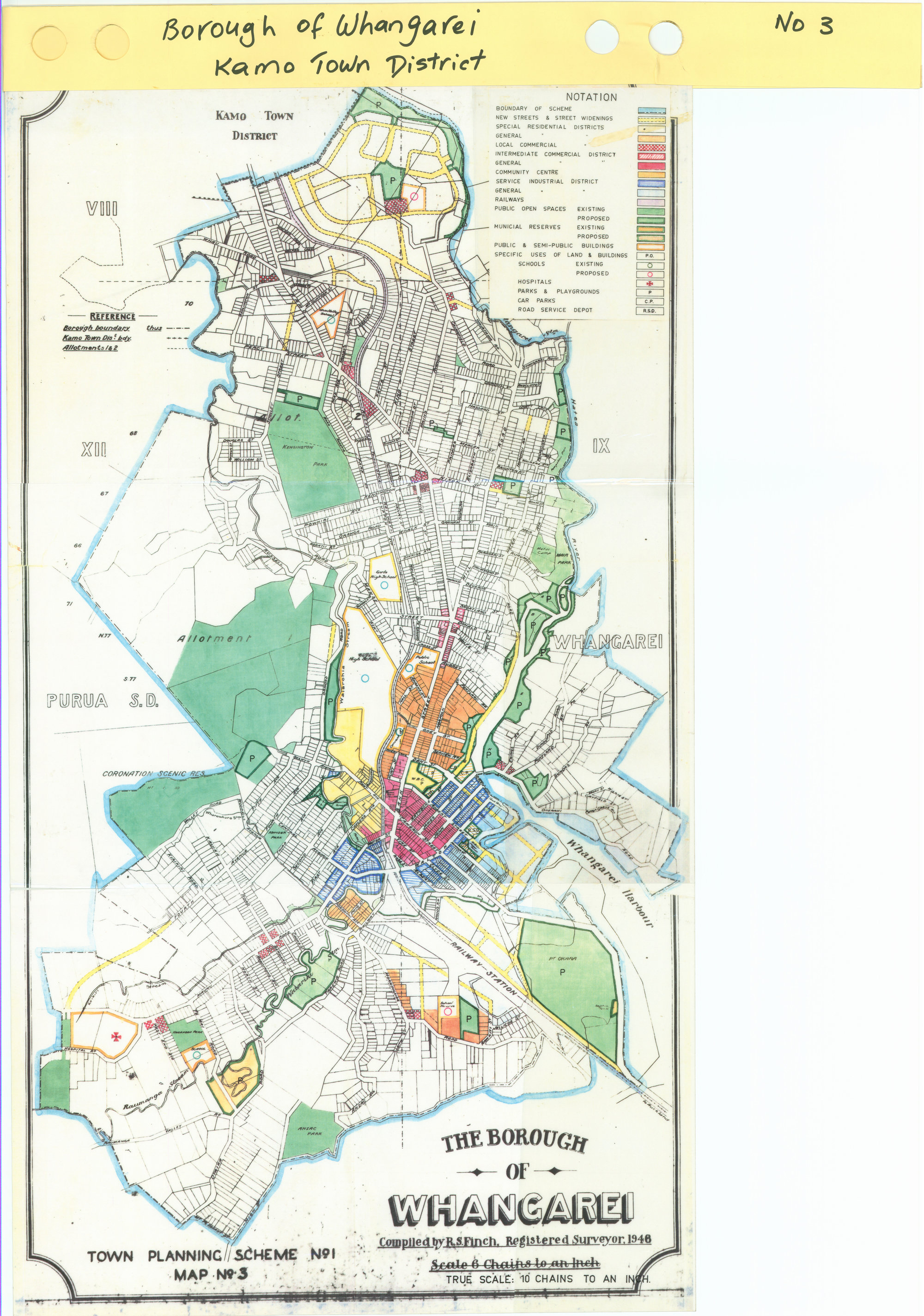 The Borough of Whangarei : compiled by R.S. Finch, Registered Surveyor, 1948