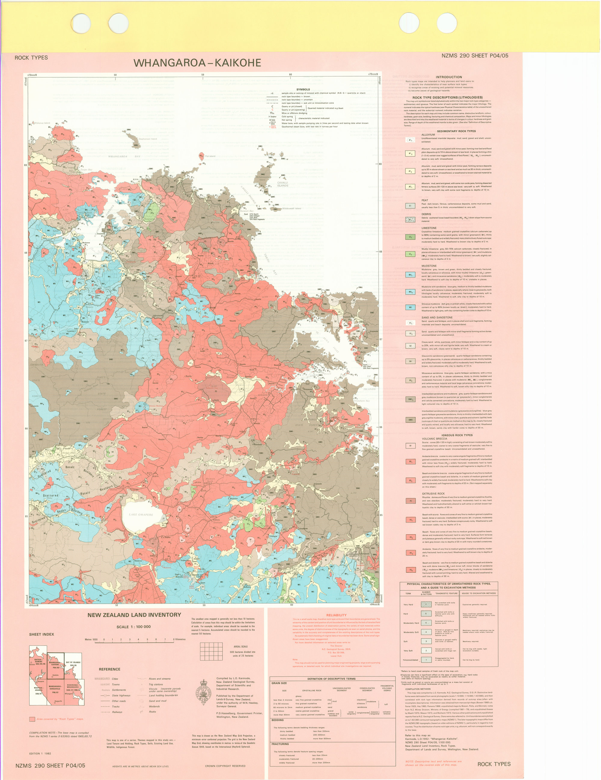 New Zealand Land Inventory : Whangaroa-Kaikohe : Rock types