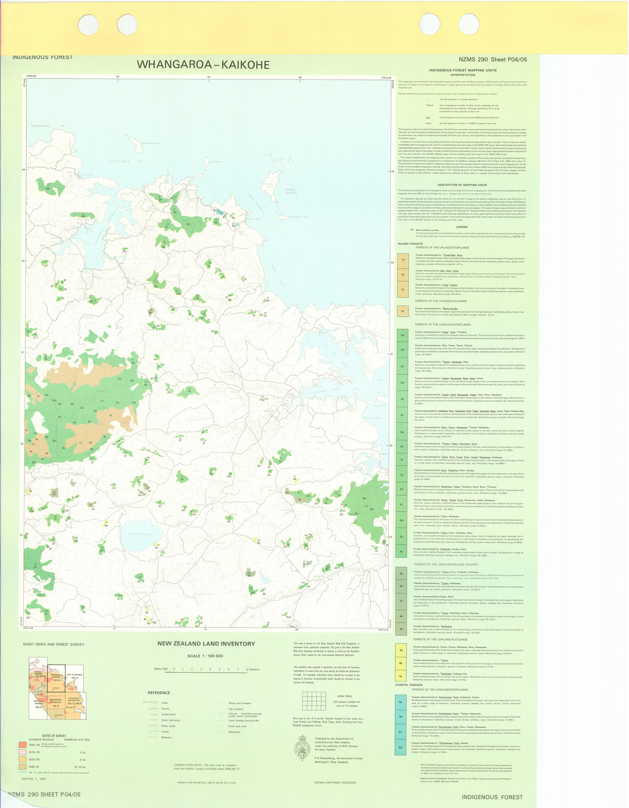 New Zealand Land Inventory : Whangaroa-Kaikohe : Indigenous forest