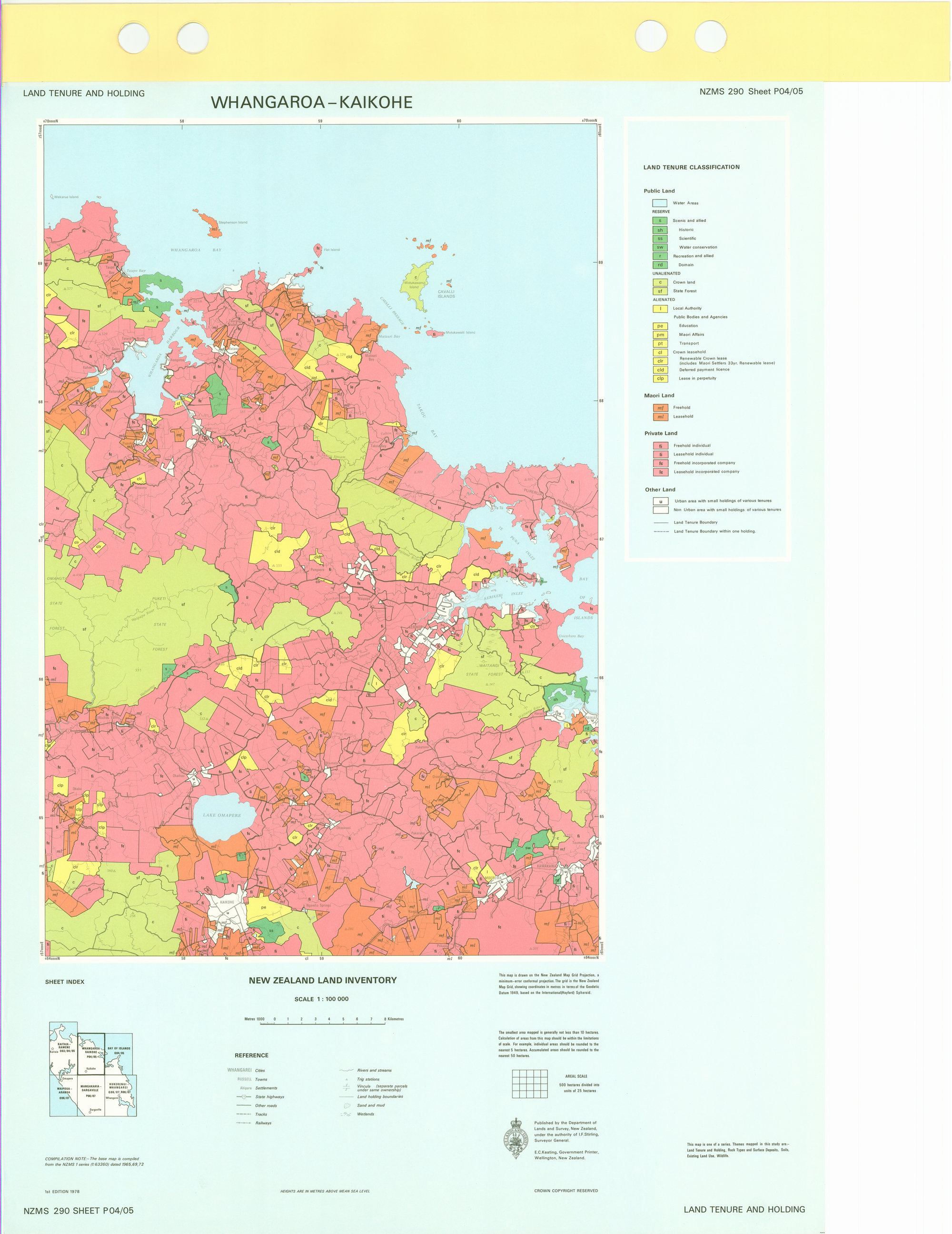 New Zealand Land Inventory : Whangaroa-Kaikohe : Land tenure and holding
