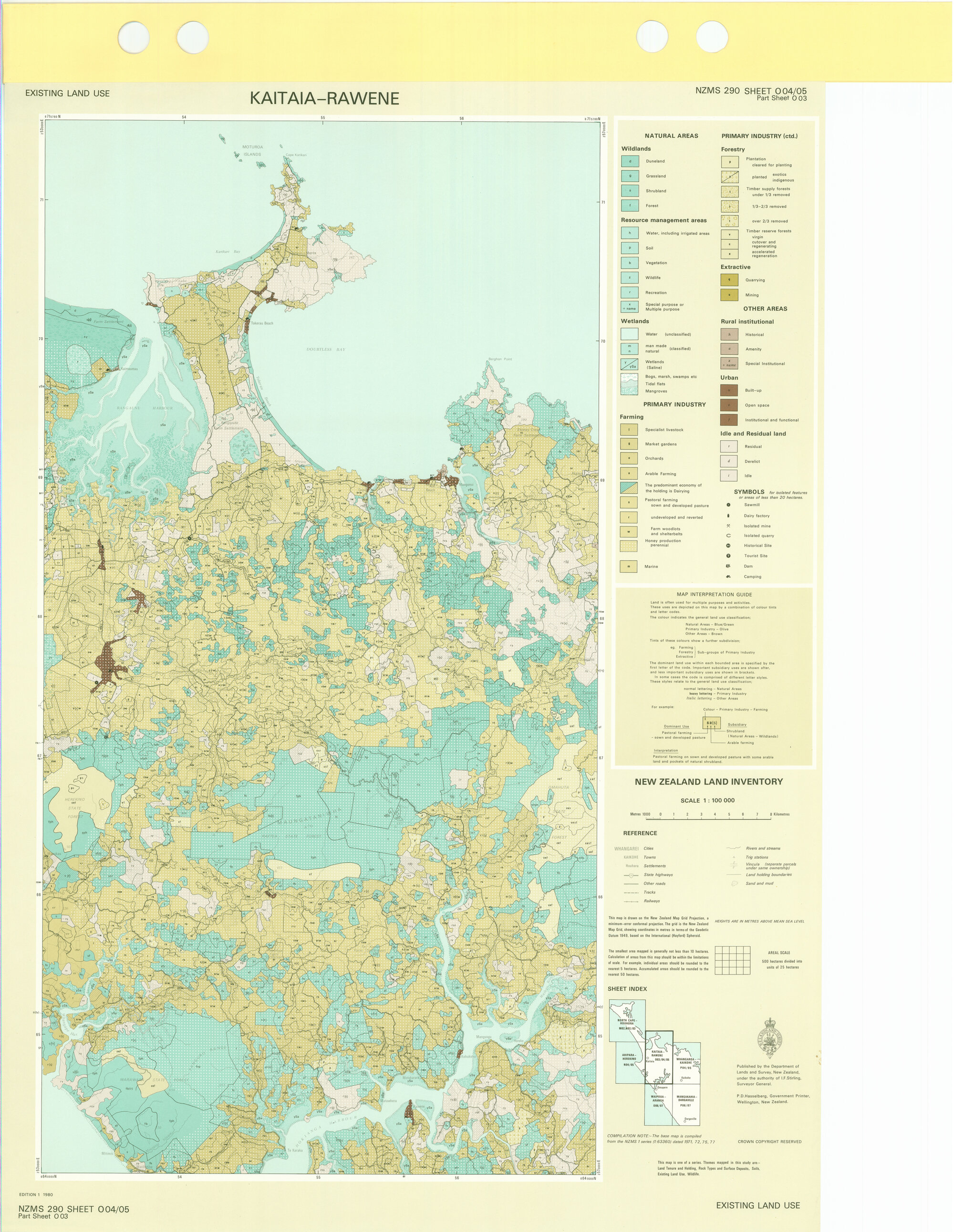 New Zealand Land Inventory : Kaitaia-Rawene : Existing land use