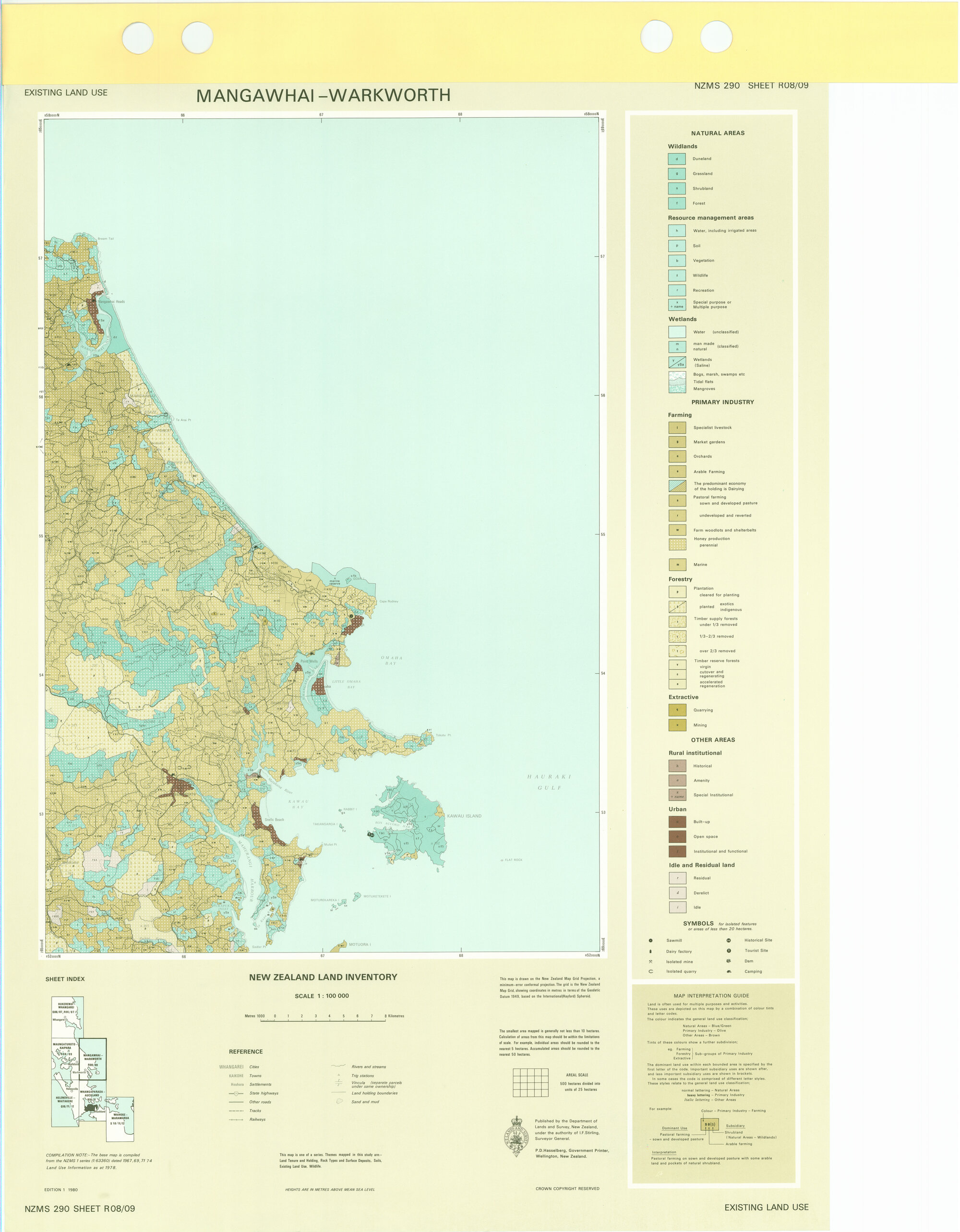 New Zealand Land Inventory : Mangawhai-Warkworth : Existing land use