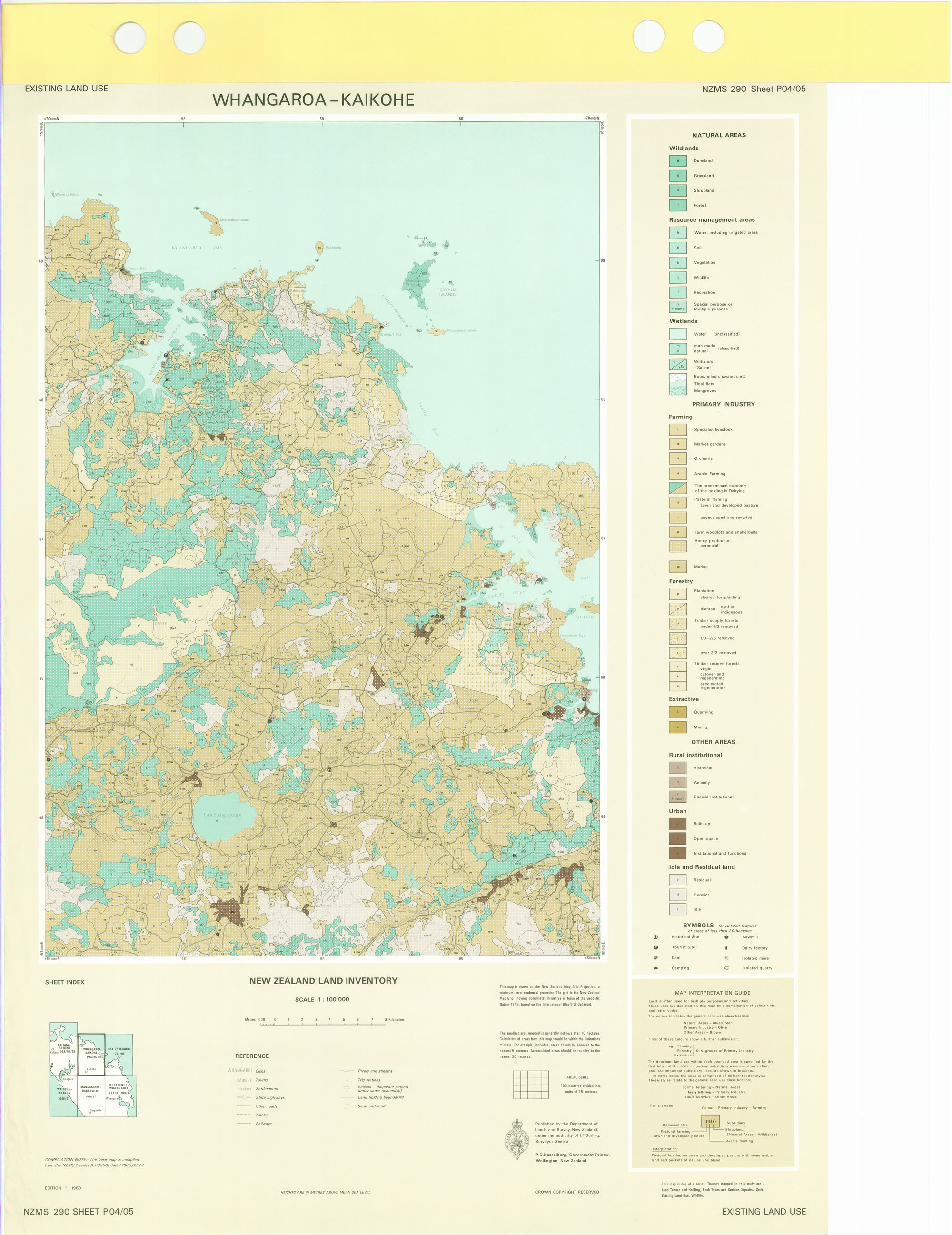 New Zealand Land Inventory : Whangaroa-Kaikohe : Existing land use