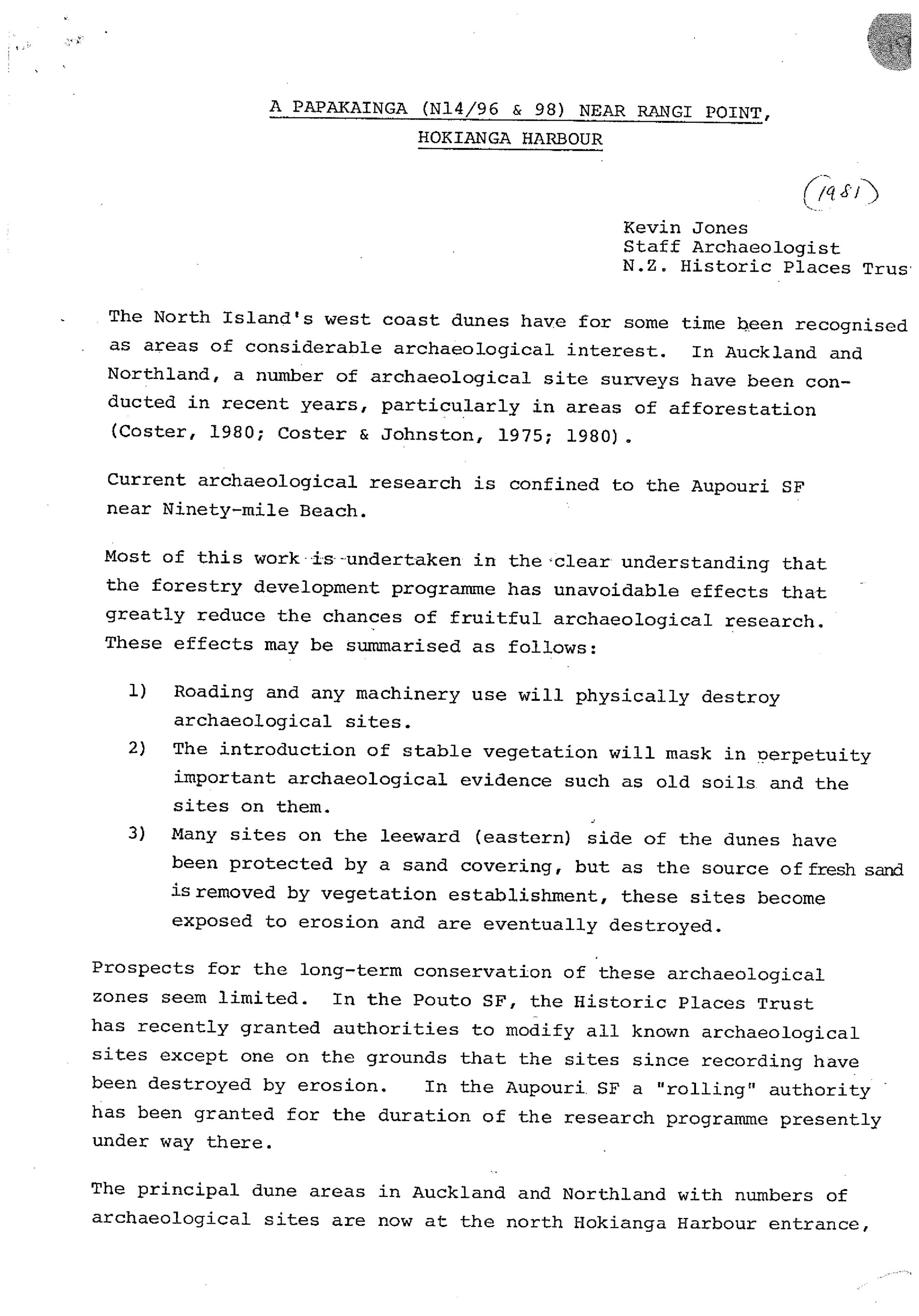 A Papakainga, N14-96 and 98, near Rangi Point, Hokianga Harbour