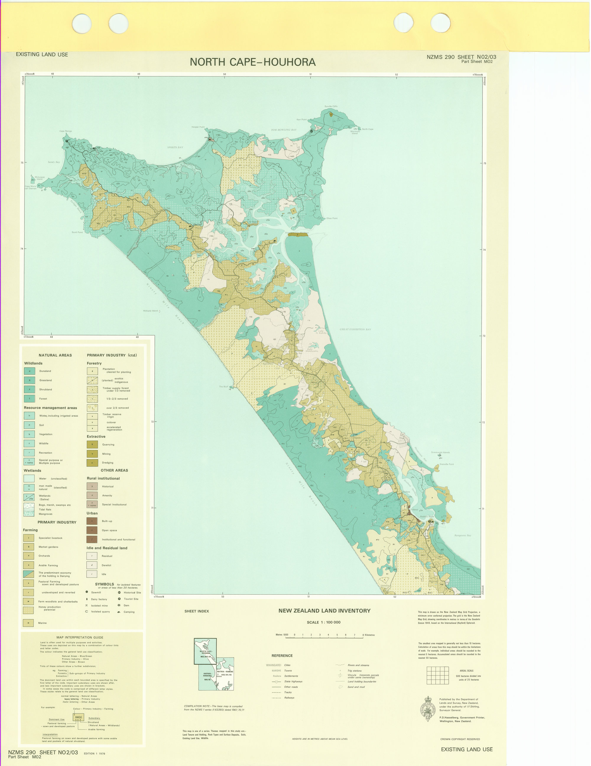 New Zealand Land Inventory : North Cape - Houhora : Existing land use