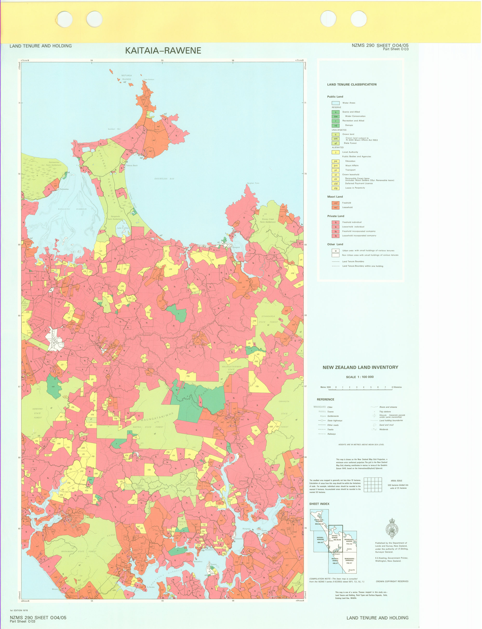 New Zealand Land Inventory : Kaitaia-Rawene : Land tenure and holding