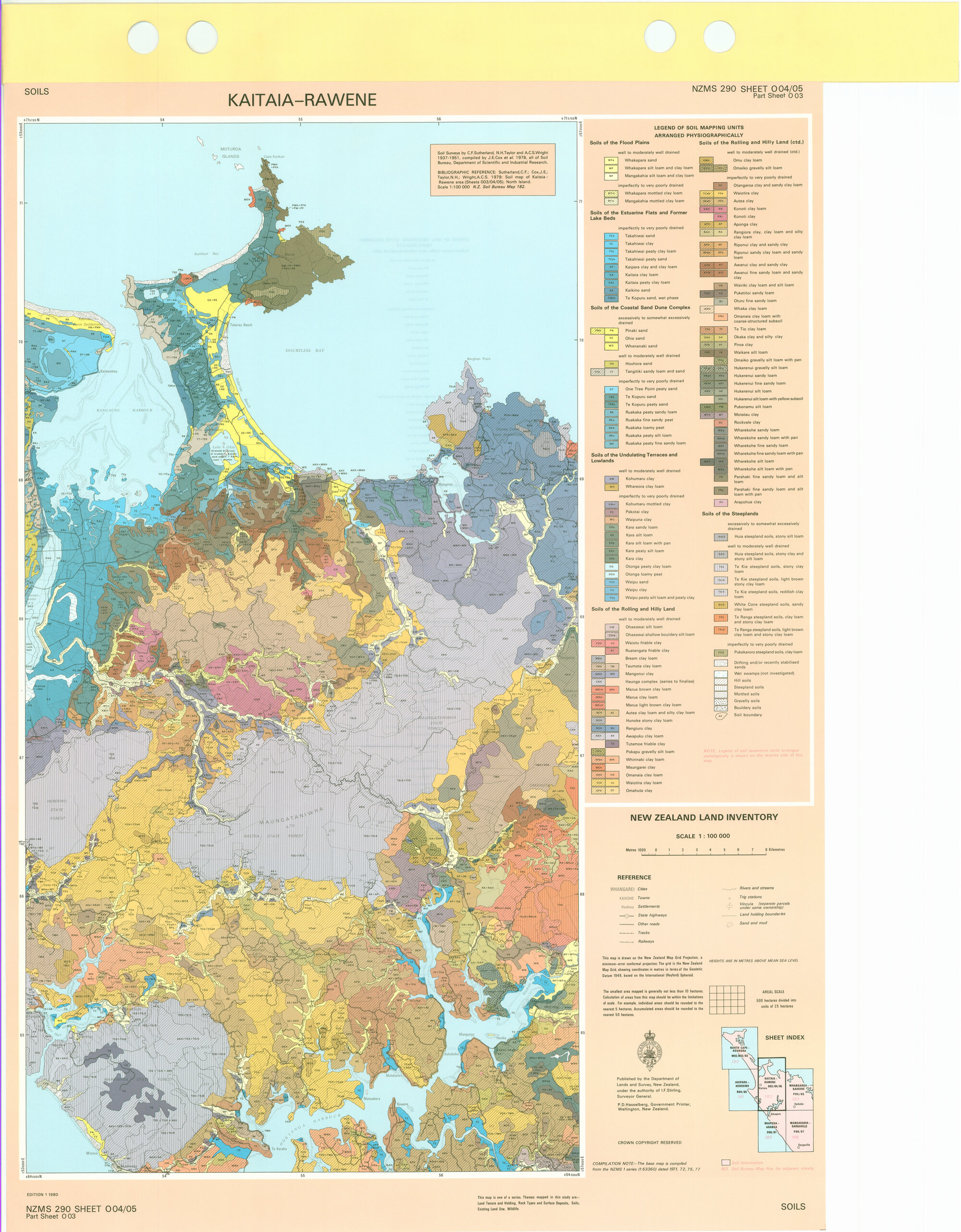 New Zealand Land Inventory : Kaitaia-Rawene : Soils