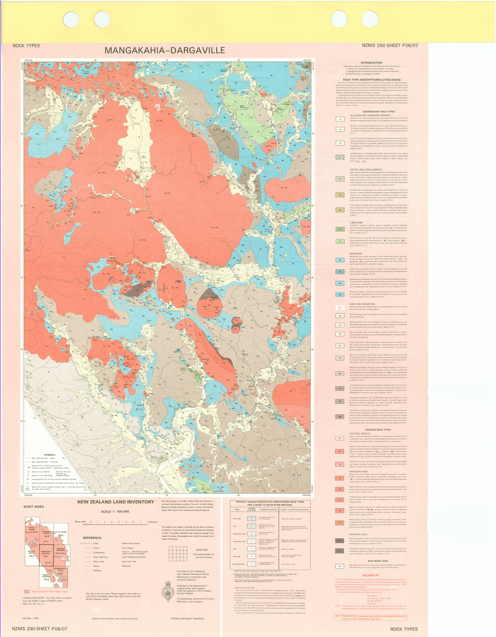 New Zealand Land Inventory : Mangakahia-Dargaville : Rock types