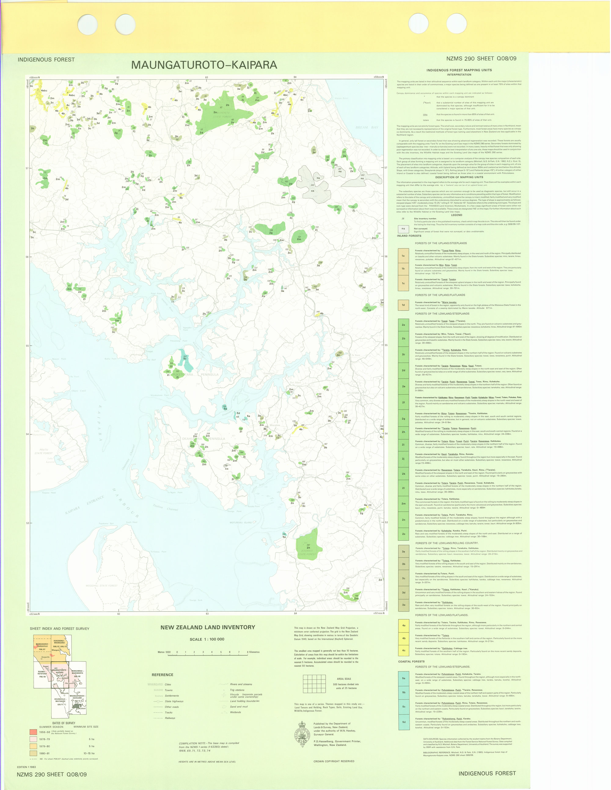 New Zealand Land Inventory : Maungaturoto-Kaipara : Indigenous forest