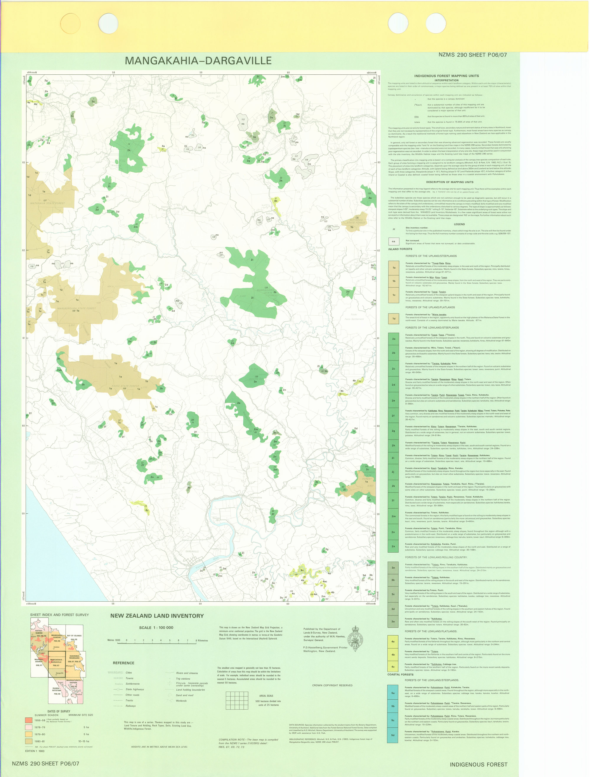 New Zealand Land Inventory : Mangakahia-Dargaville : Indigenous forest
