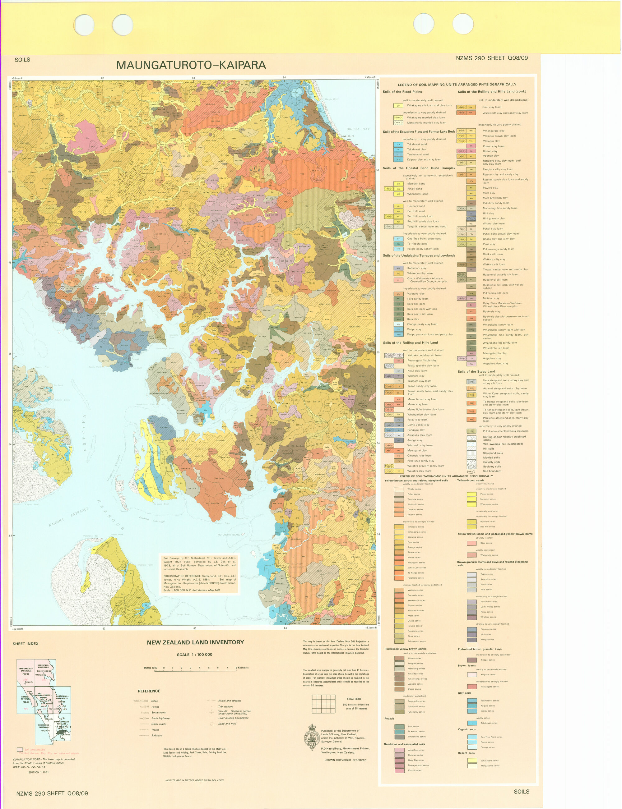New Zealand Land Inventory : Maungaturoto-Kaipara : Soils