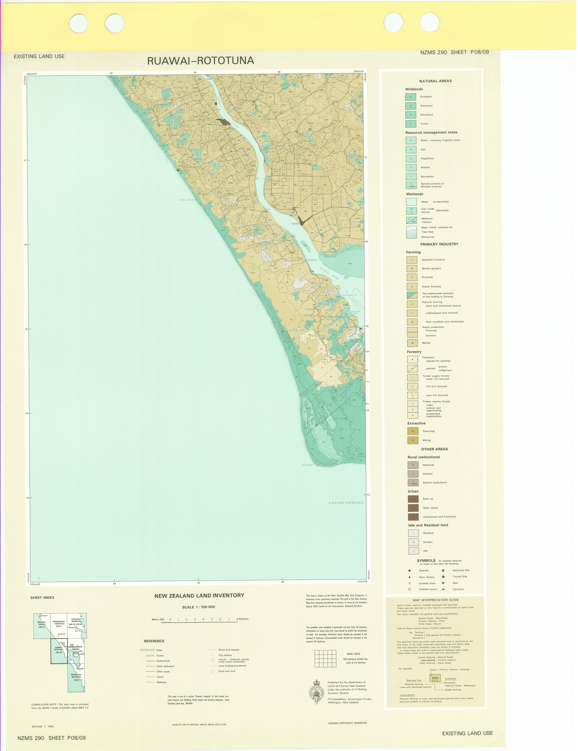 New Zealand Land Inventory : Ruawai-Rototuna :  Existing land use