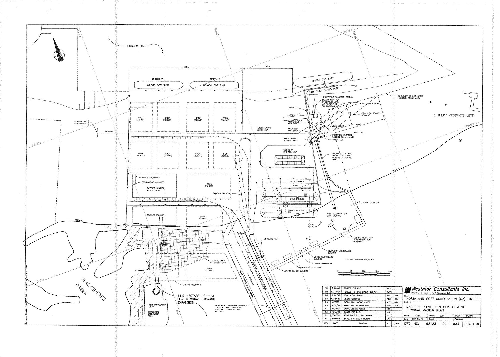 Northland Port Corporation (NZ) Limited : Marsden Point Port Development, Terminal master plan