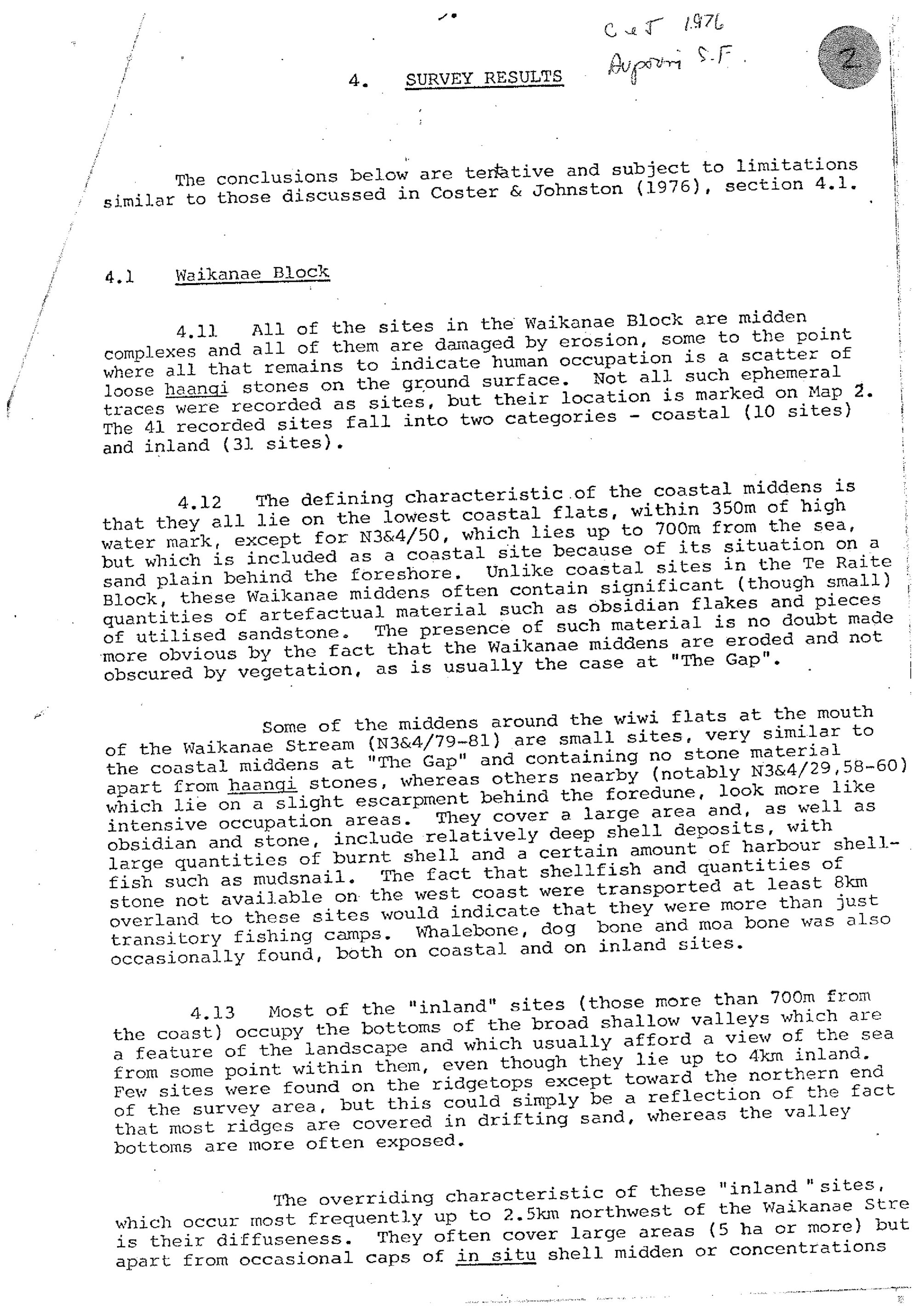 Aupouri State Forest Survey Results