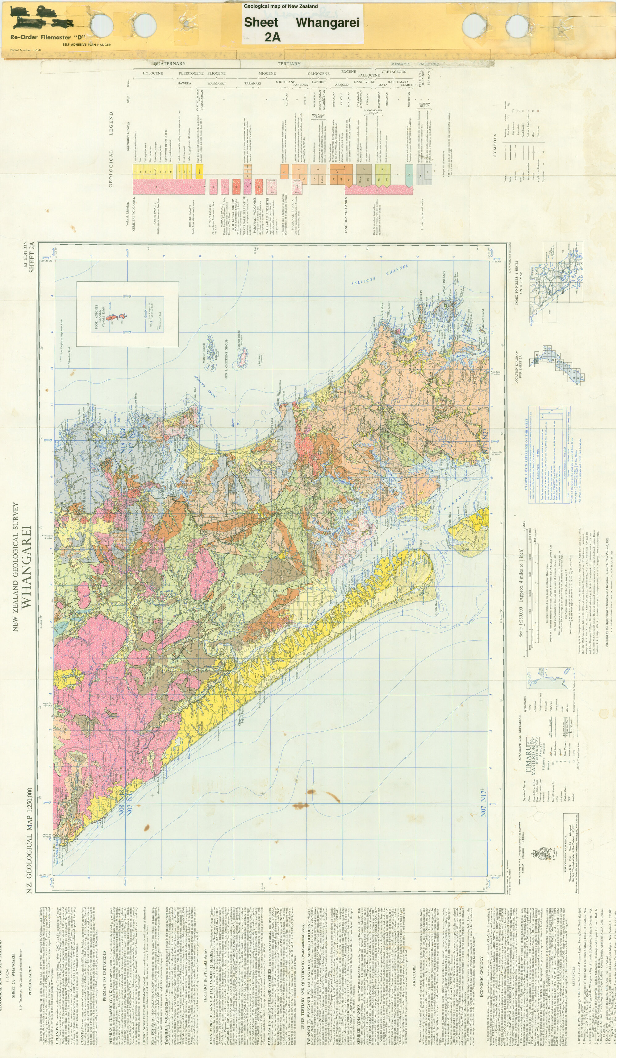  Whangarei : N.Z. geological map 
