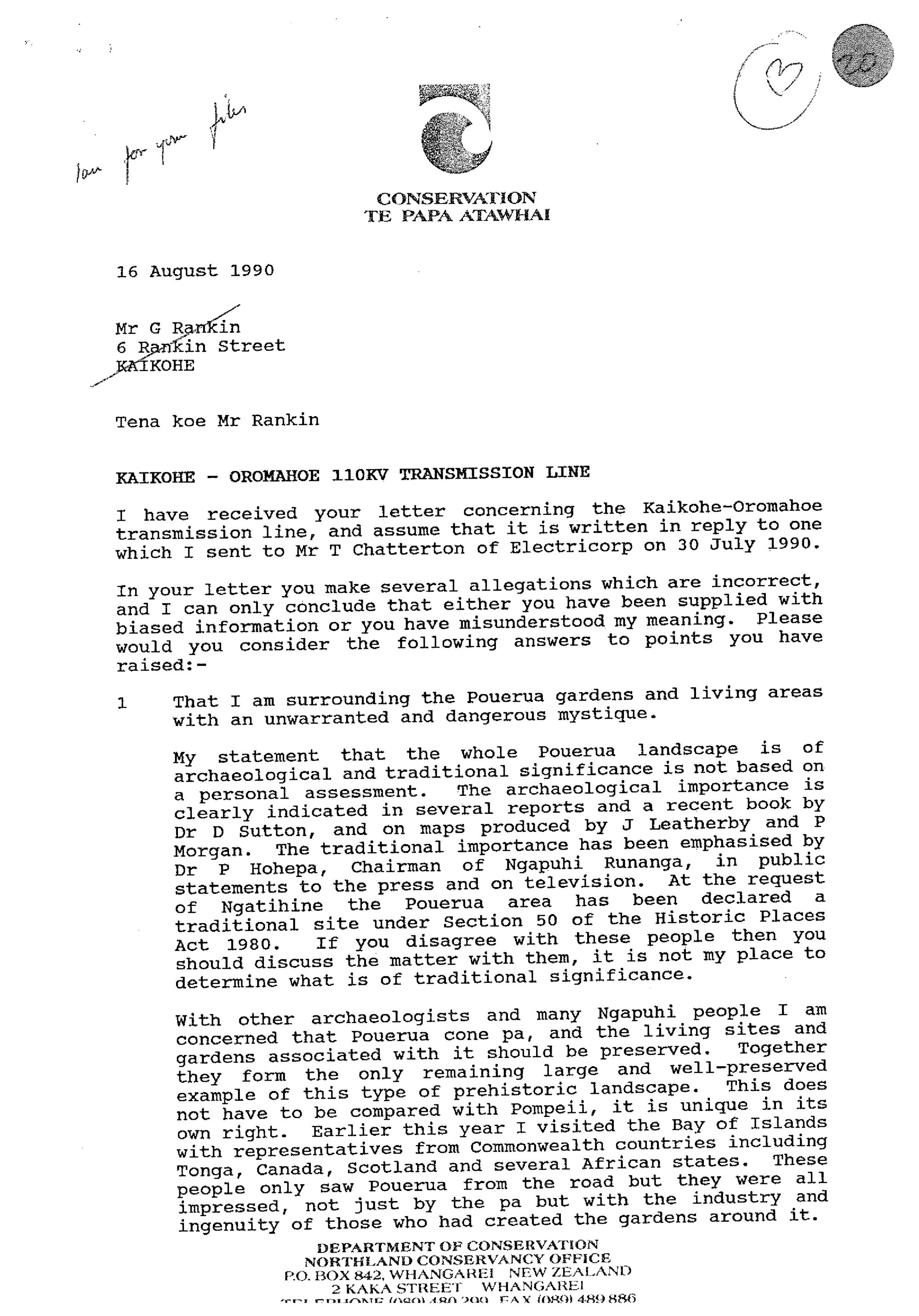 Kaikohe - Oromahoe 110kv transmission line