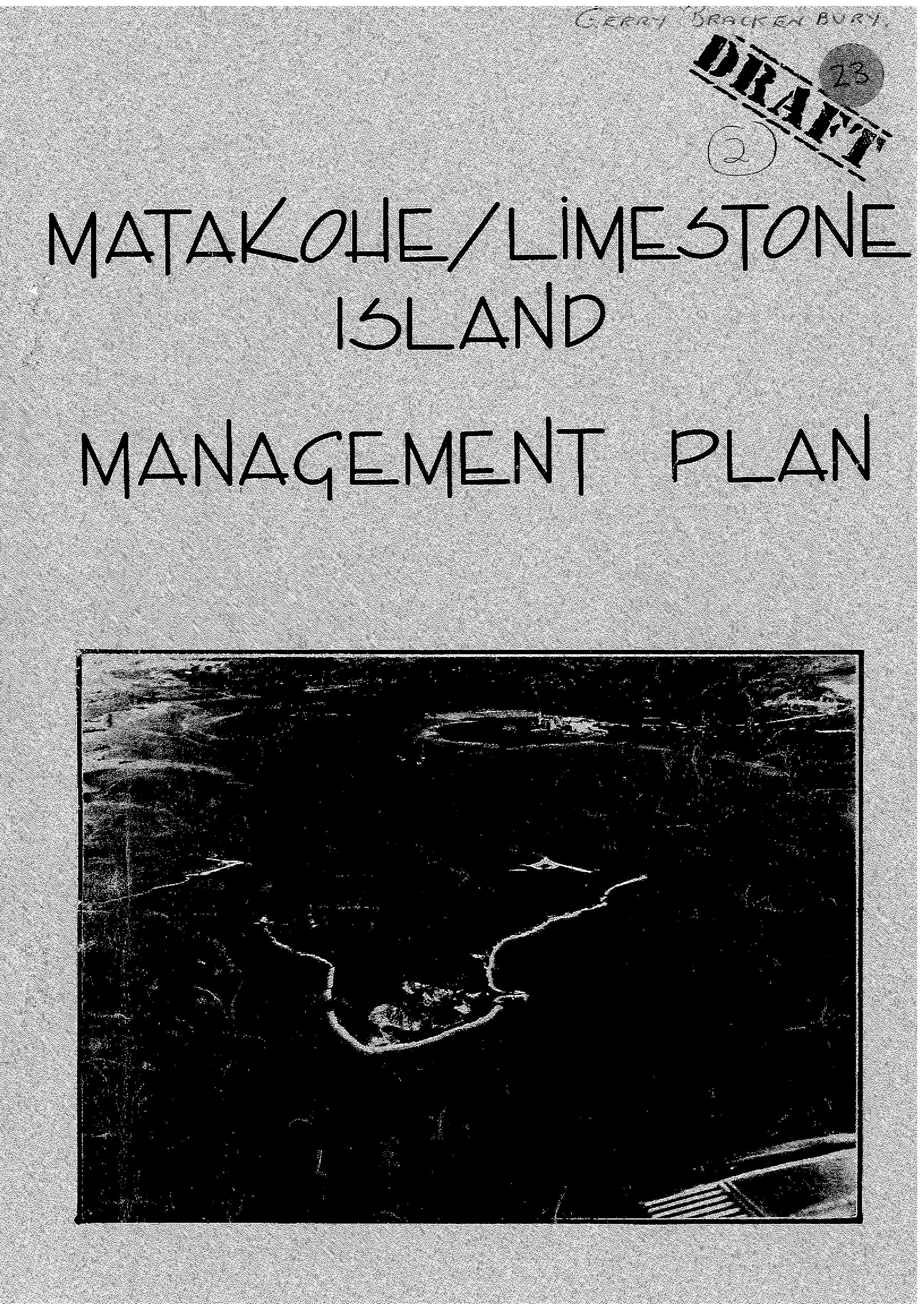 Draft Matakohe-Limestone Island Management Plan 2