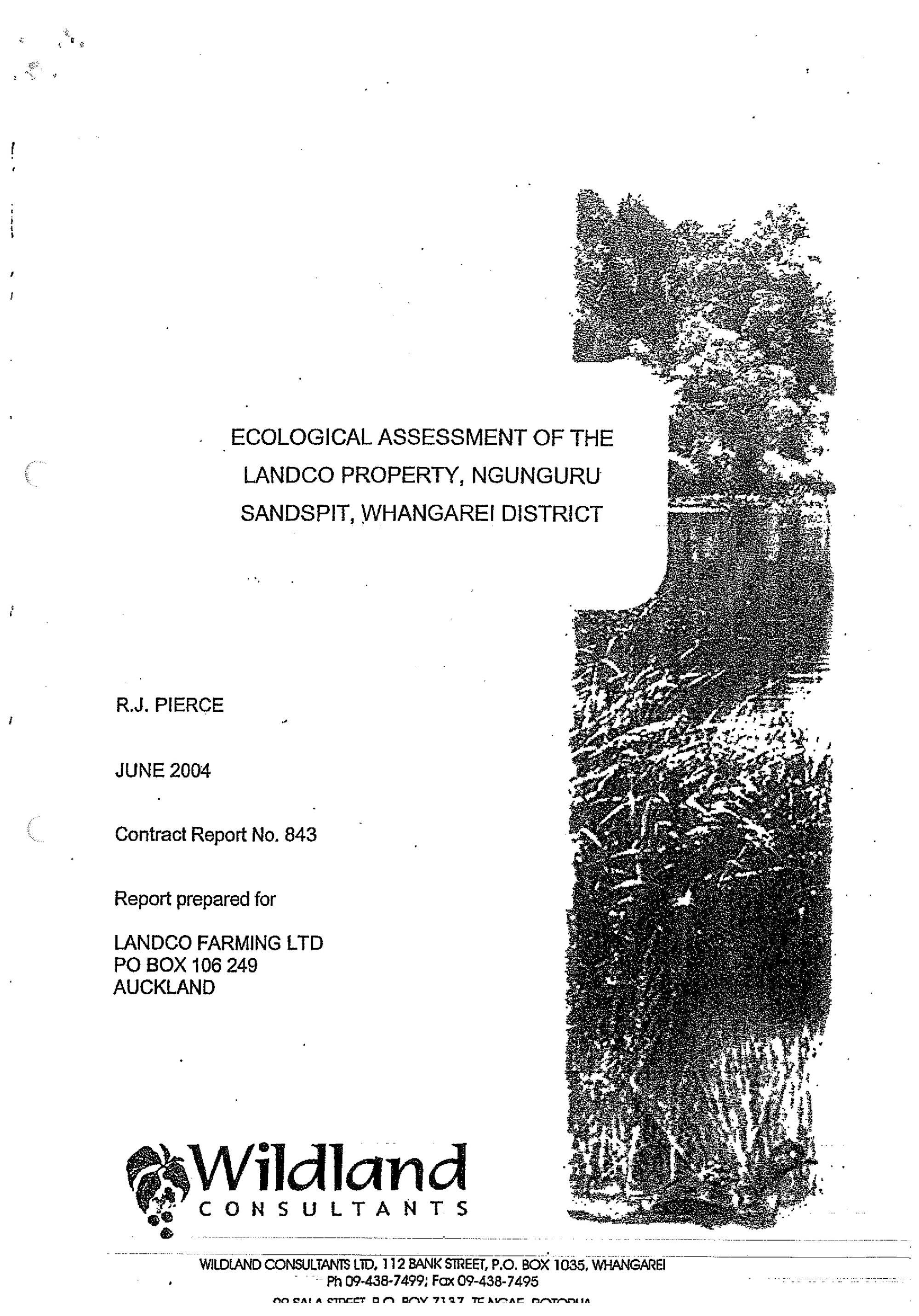  Ecological assessment of the Landco property, Ngunguru Sandspit, Whangarei District