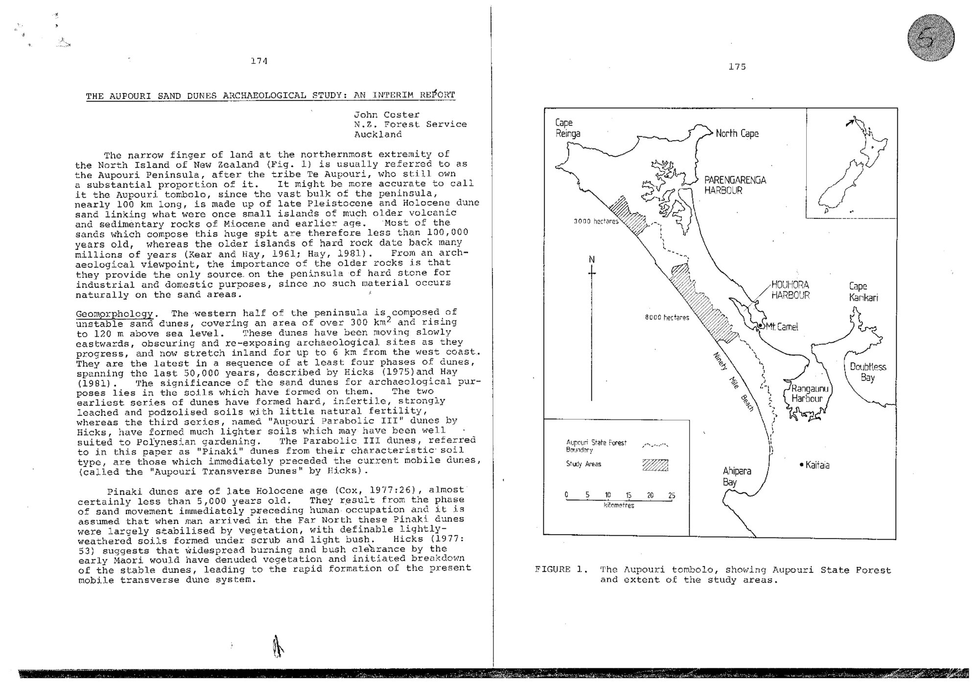 The Aupouri sand dunes archaeological study: An interim report