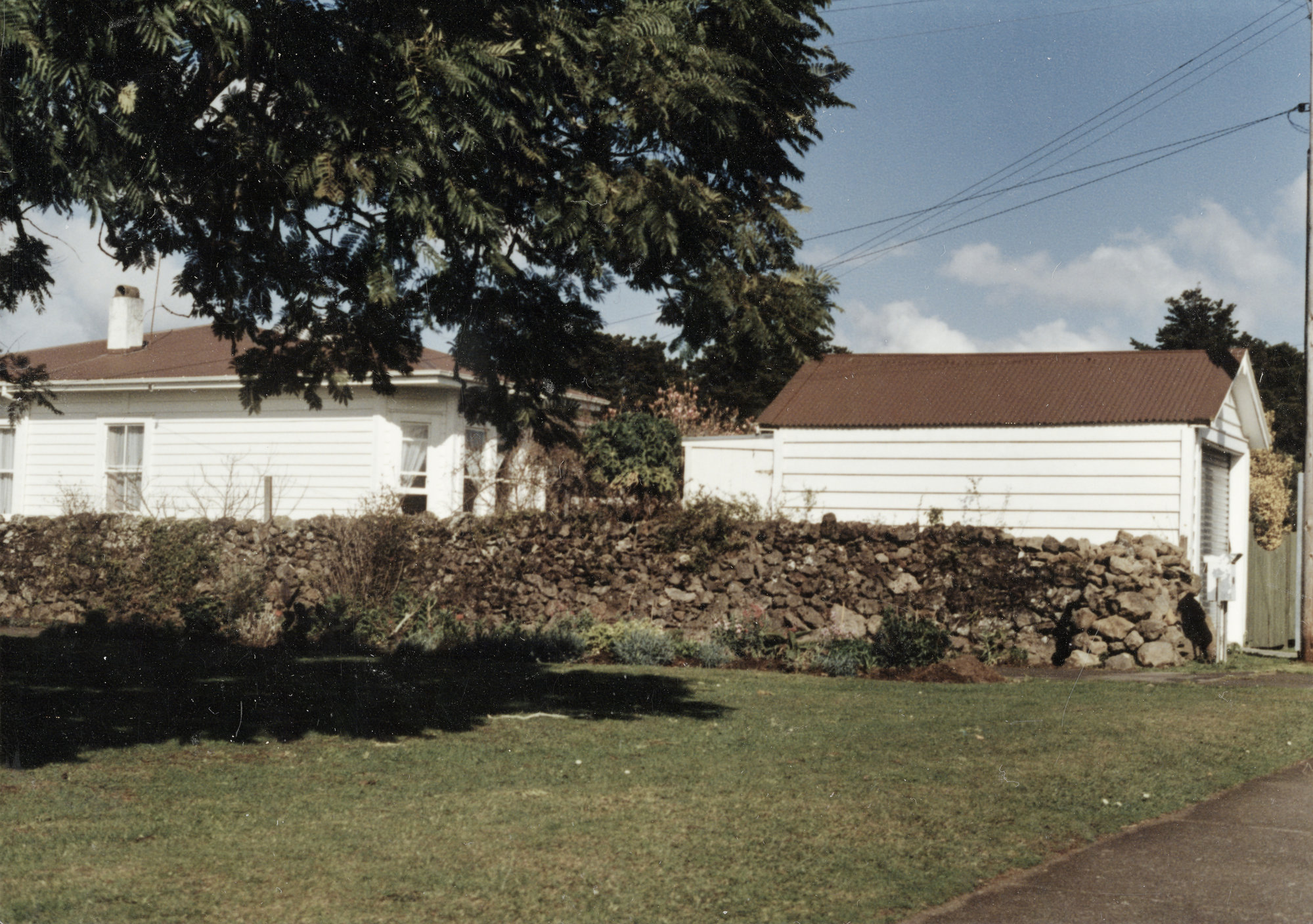 One of the Rock Walls Ann Main Helped her Husband Build