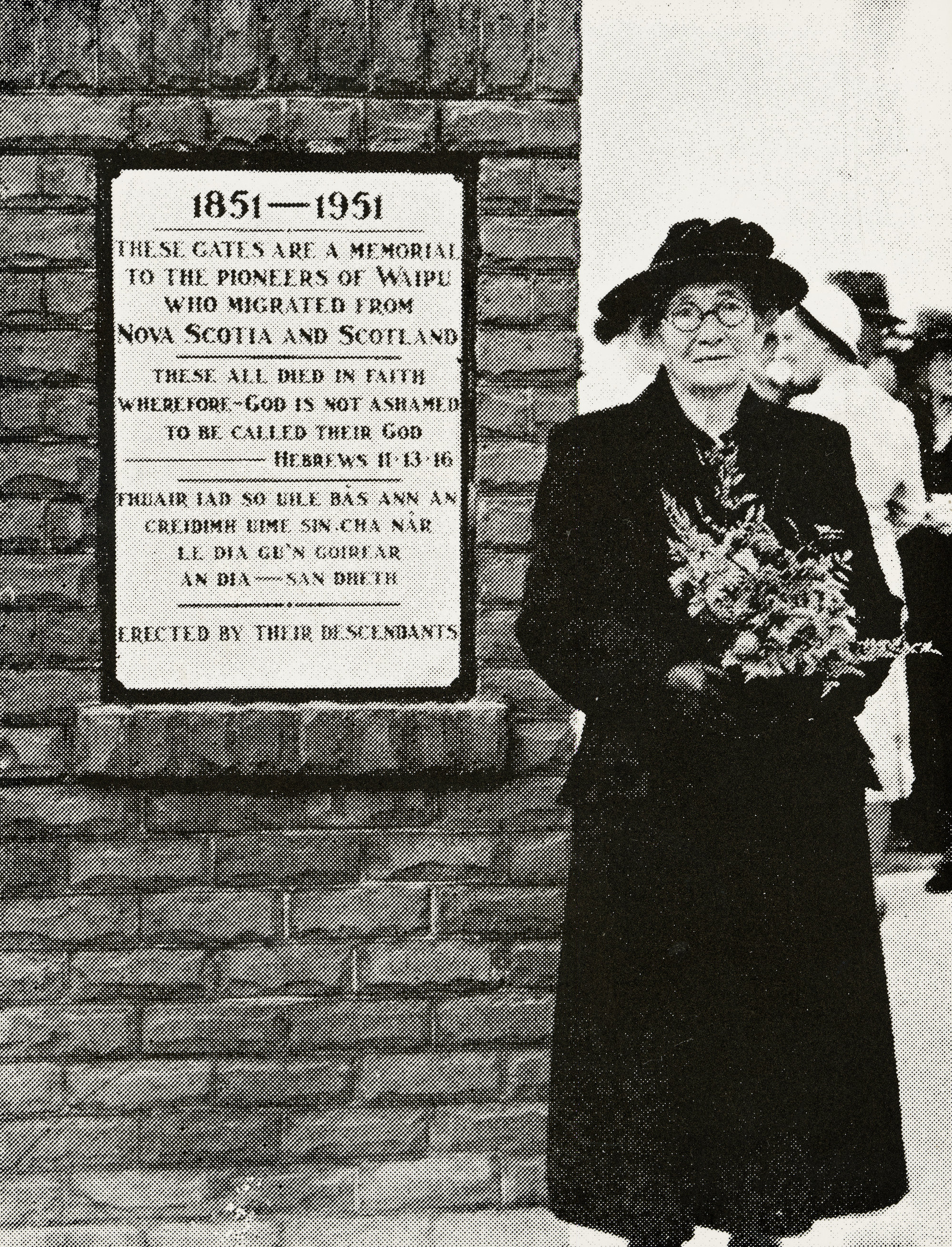 Johanna McRae at the Waipu Monument