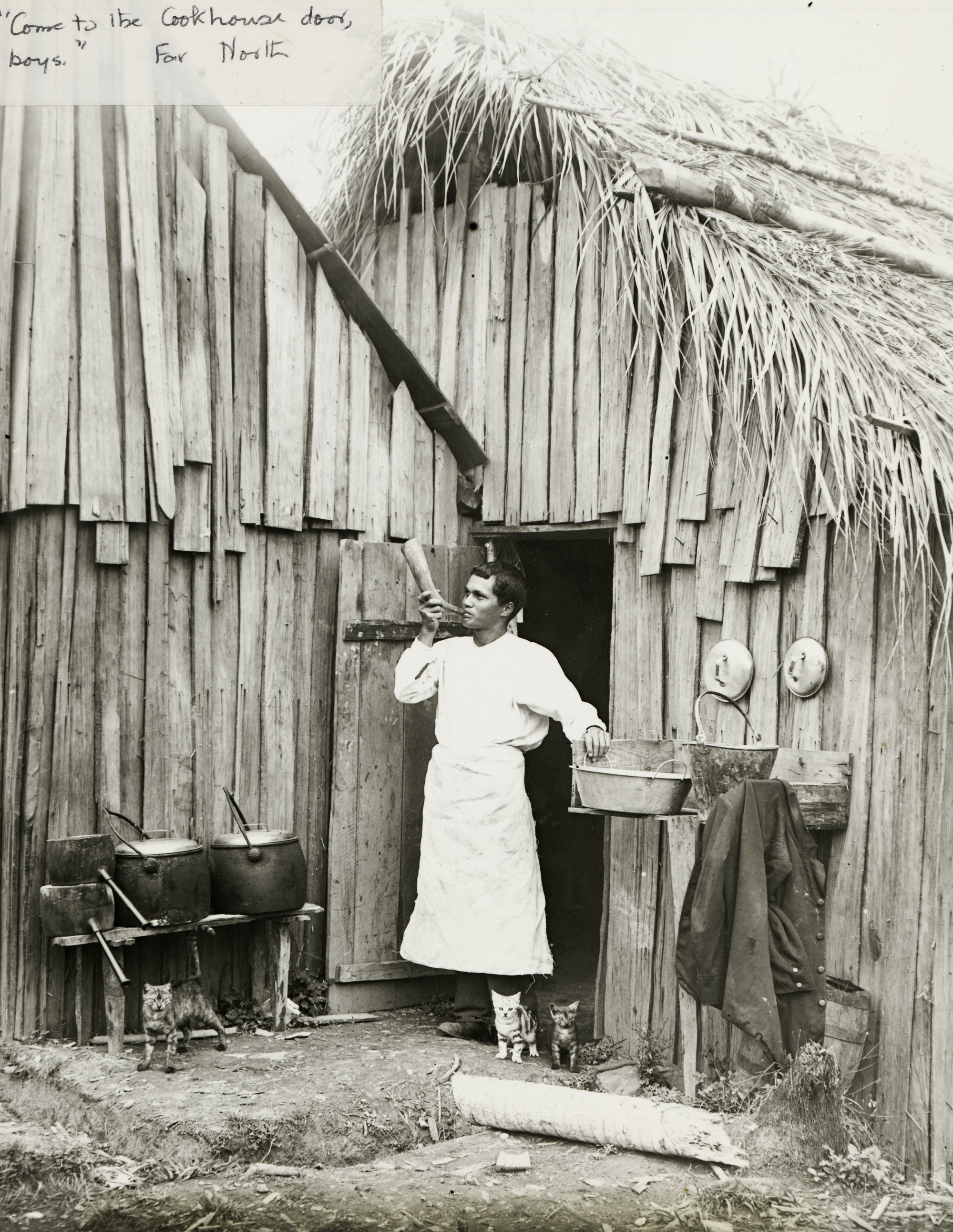 Kauri Bushmen's Camp. "Come to the cookhouse door, boys" 