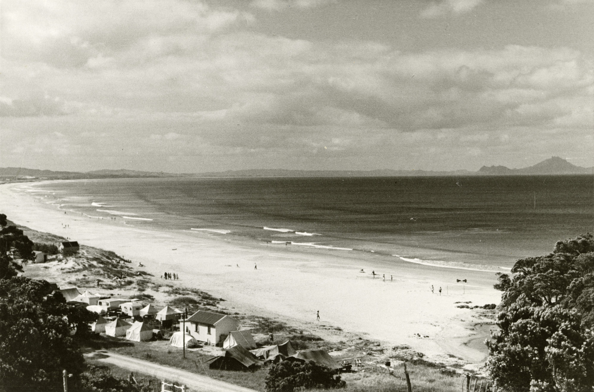 Waipu Beach Looking Towards Ruakaka - Mt Manaia in Background