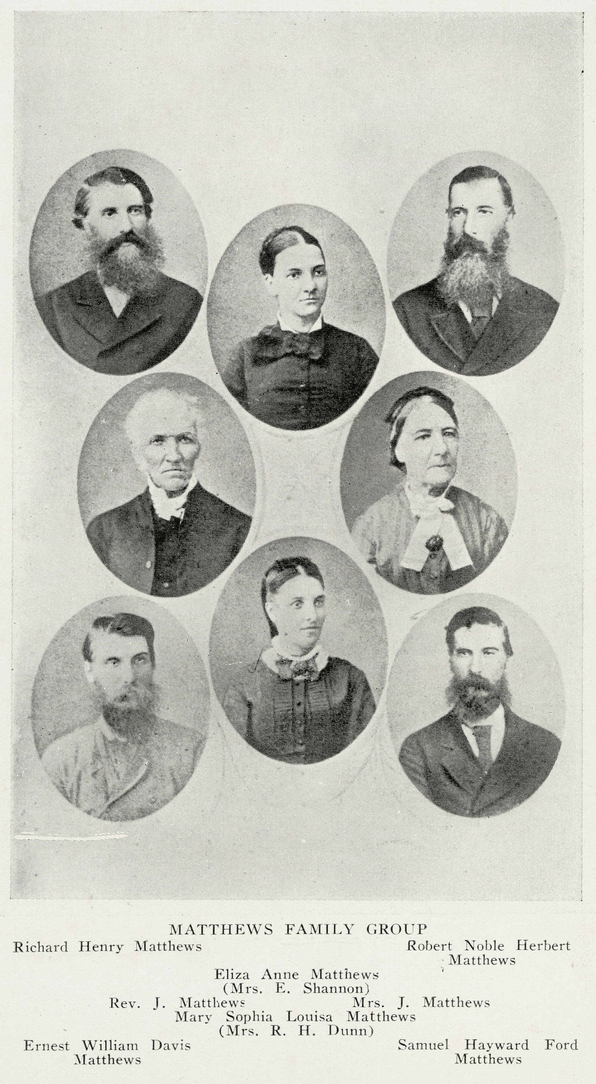 Reverend Joseph Matthews Family Group