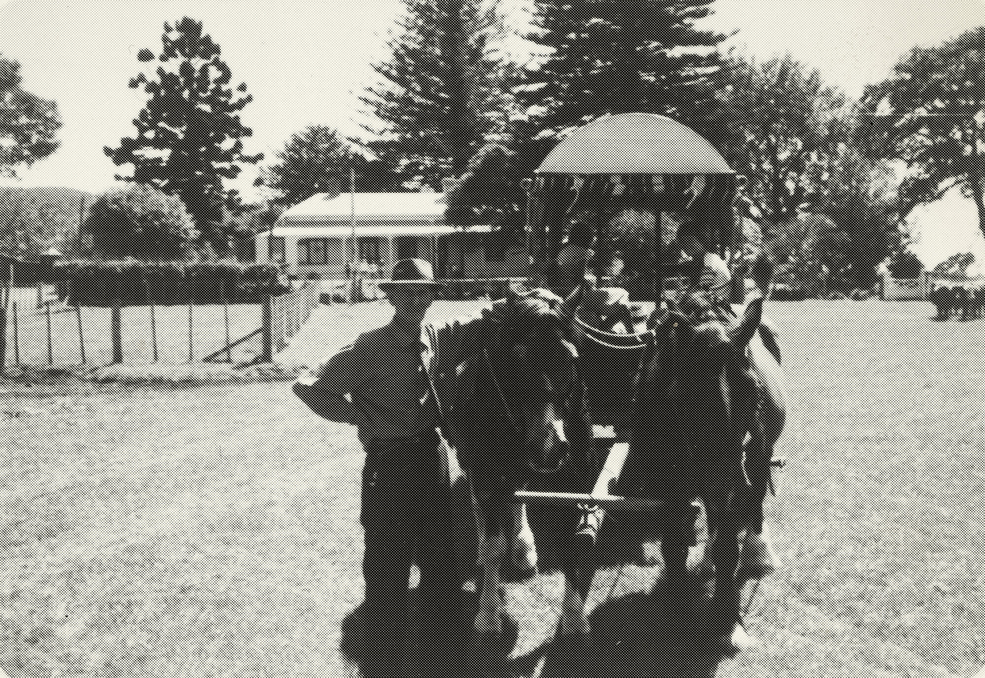 Dick Sterling with the Gypsy Wagon at Heritage Park