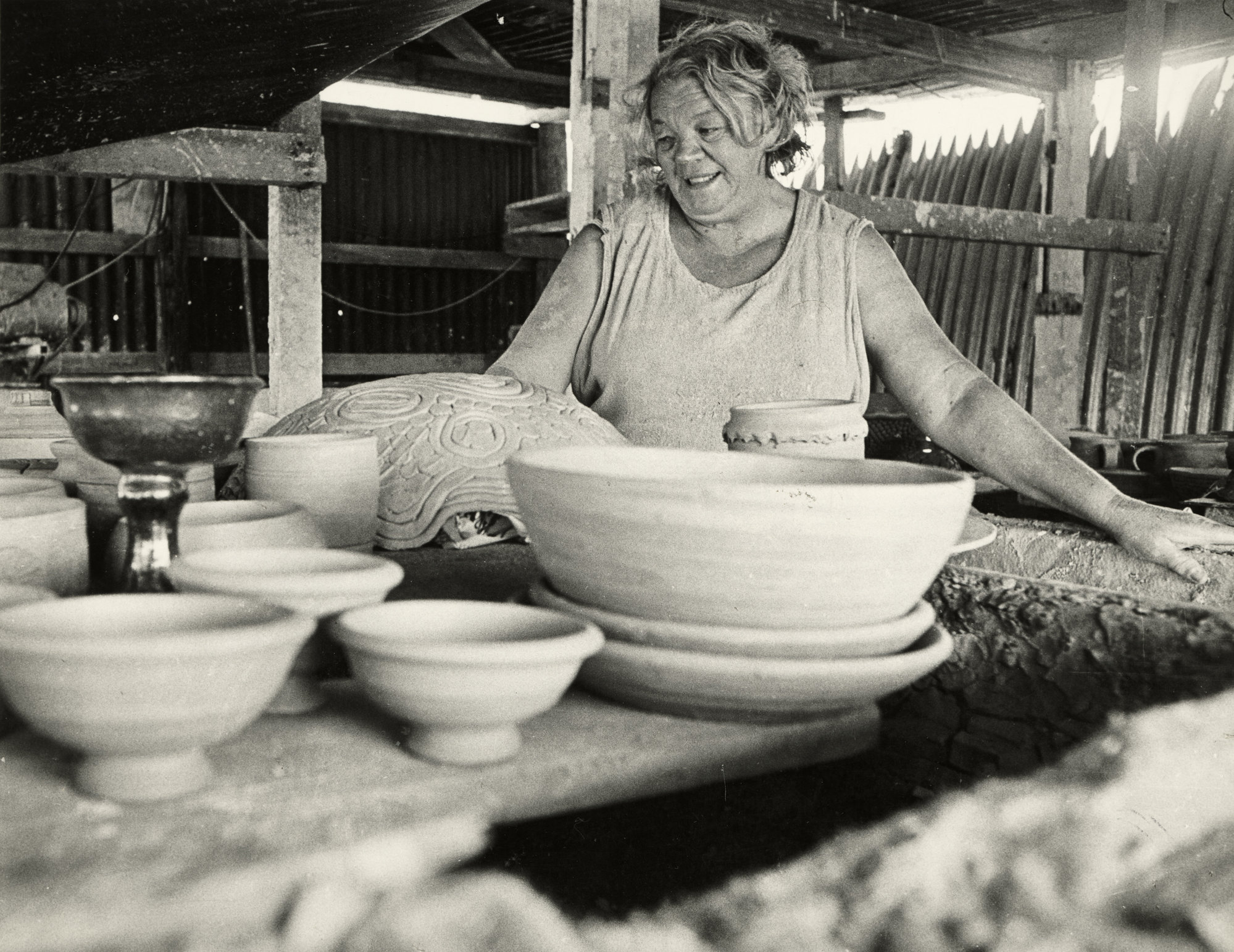 Yvonne Rust with Some of her Work