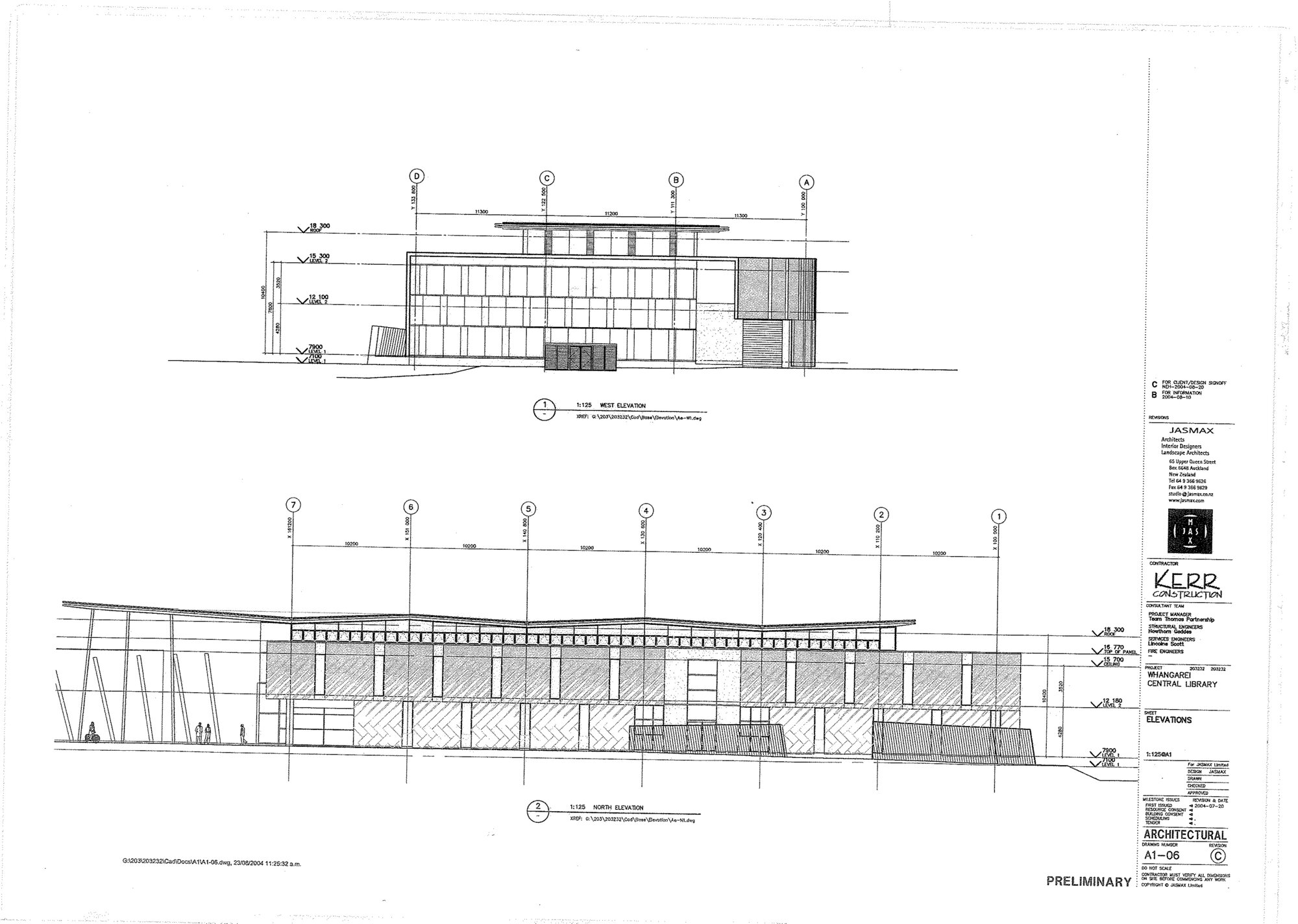Whangarei Central Library Elevations