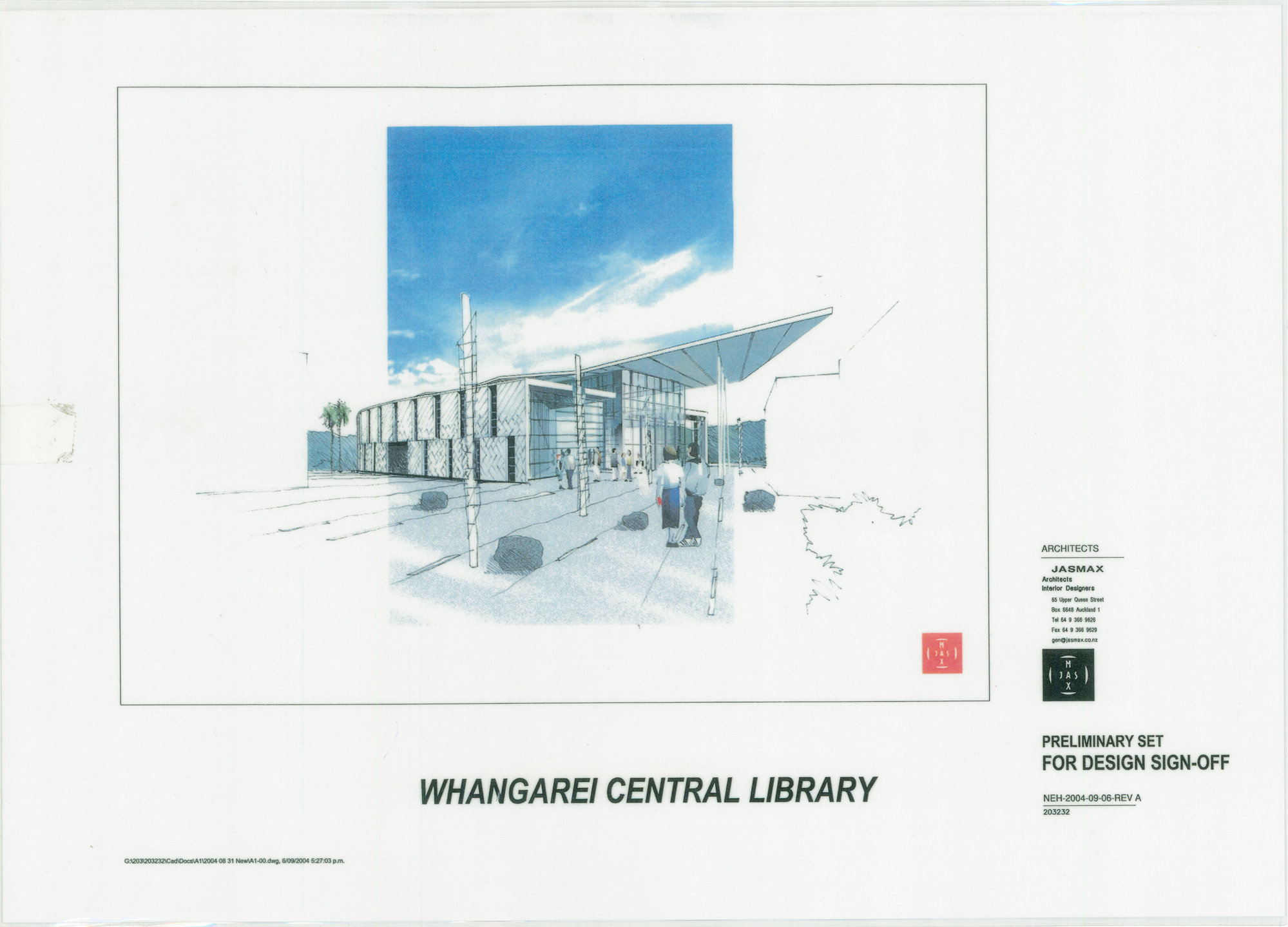 Architectural Colour Rendering Whangarei Central Library