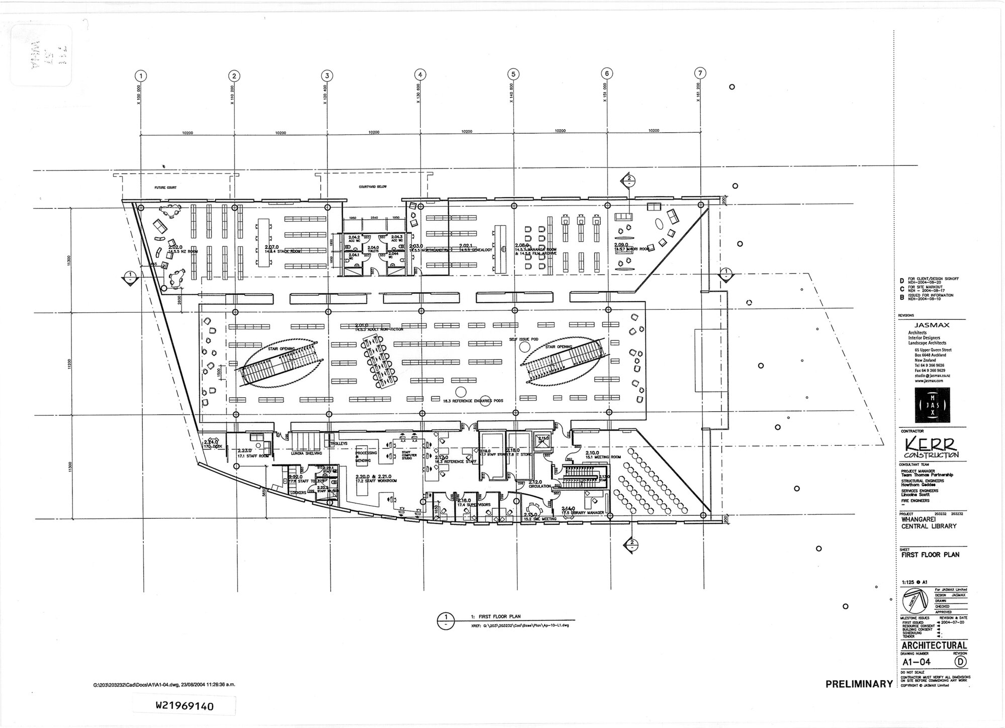 First Floor Plan Whangarei Central Library 01