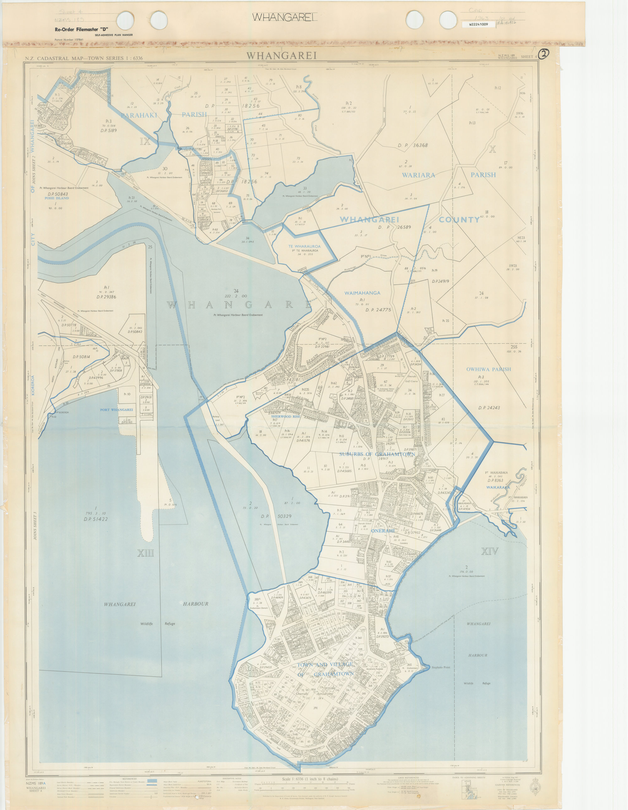 Whangarei: N.Z. Cadastral Map - Town Series Sheet 4