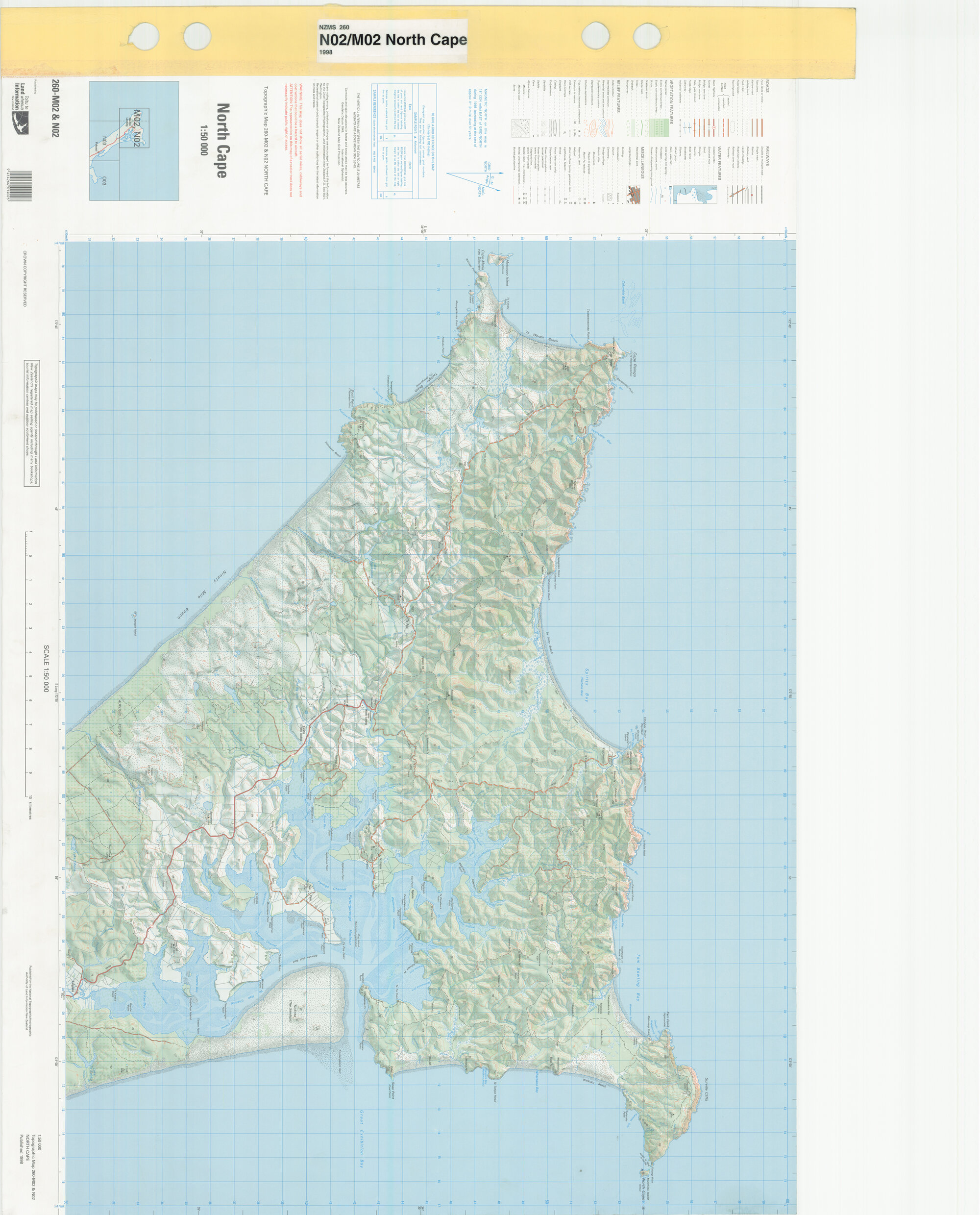 NZMS 260 N02/M02 North Cape
