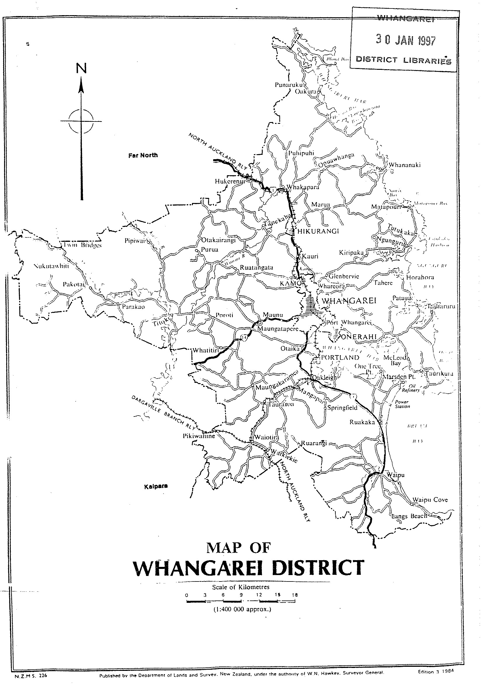 Map of Whangarei District 