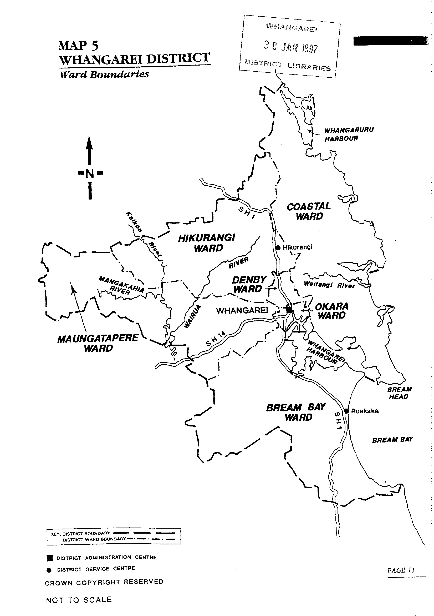 Map 5 Whangarei District Ward Boundaries