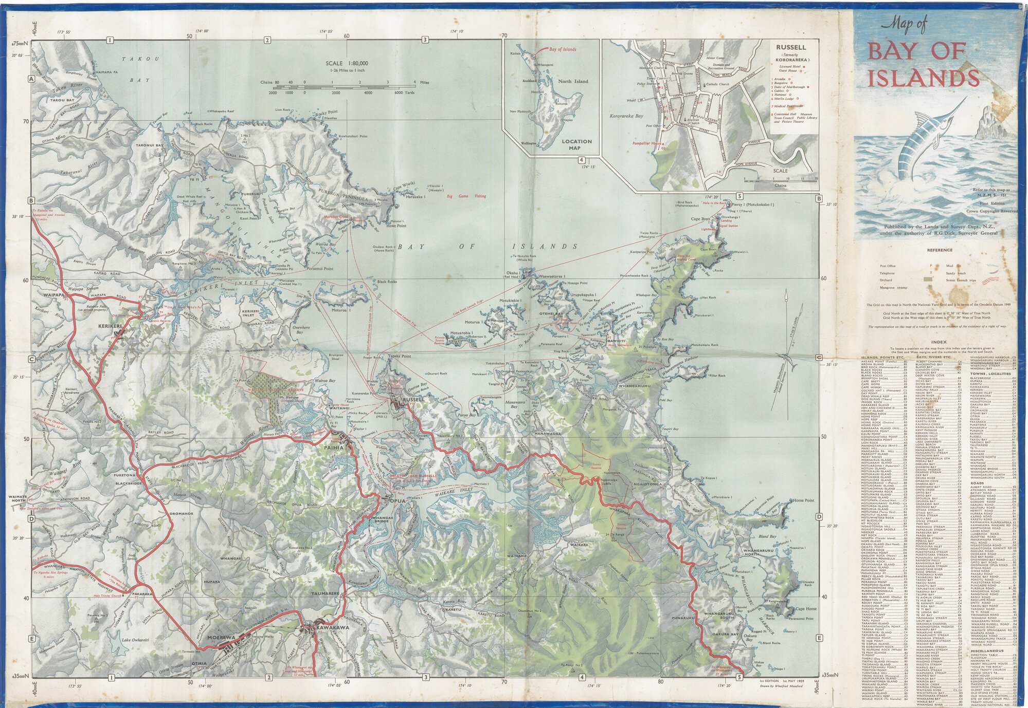 Map of Bay of Islands