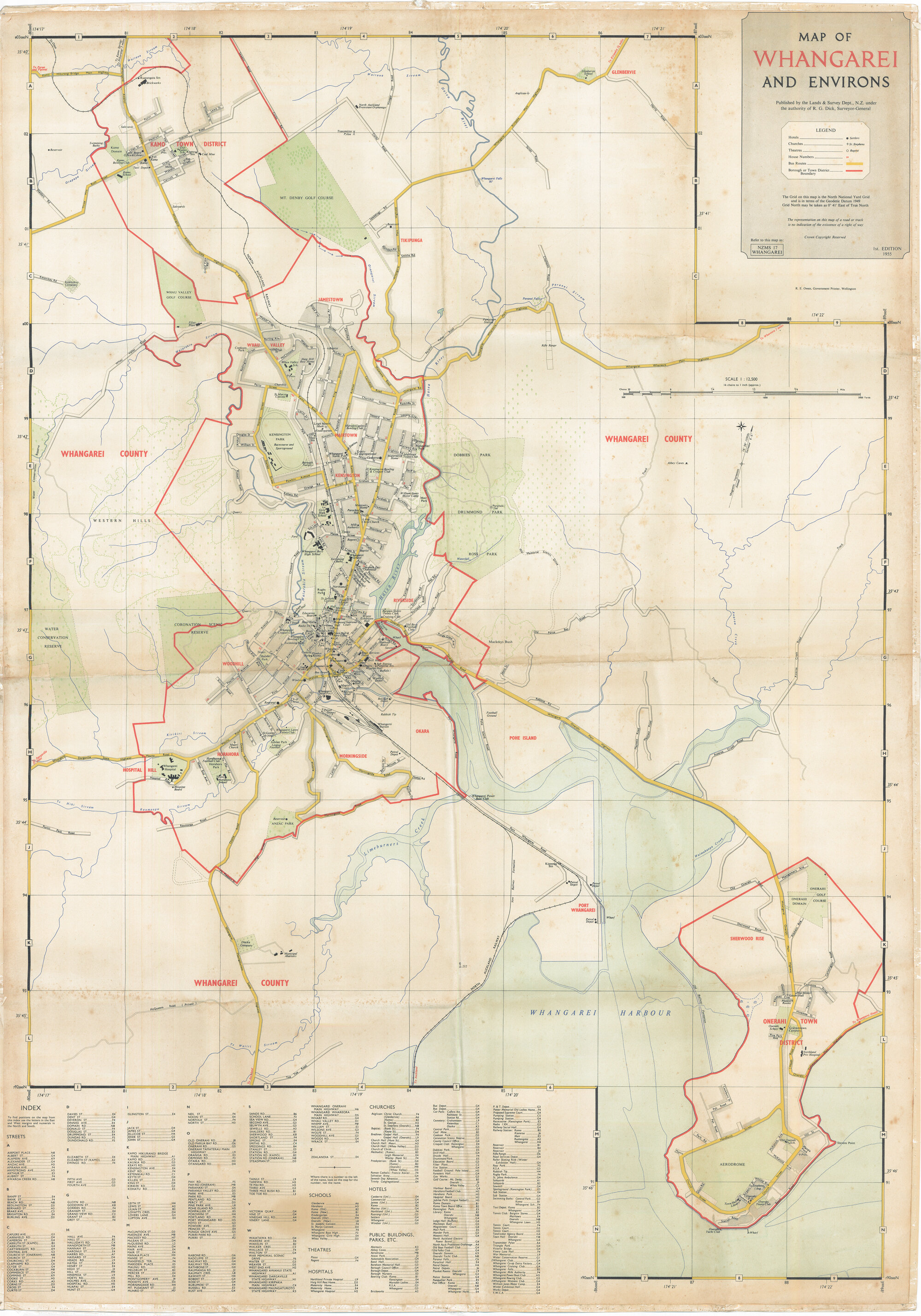 Map of Whangarei and environs