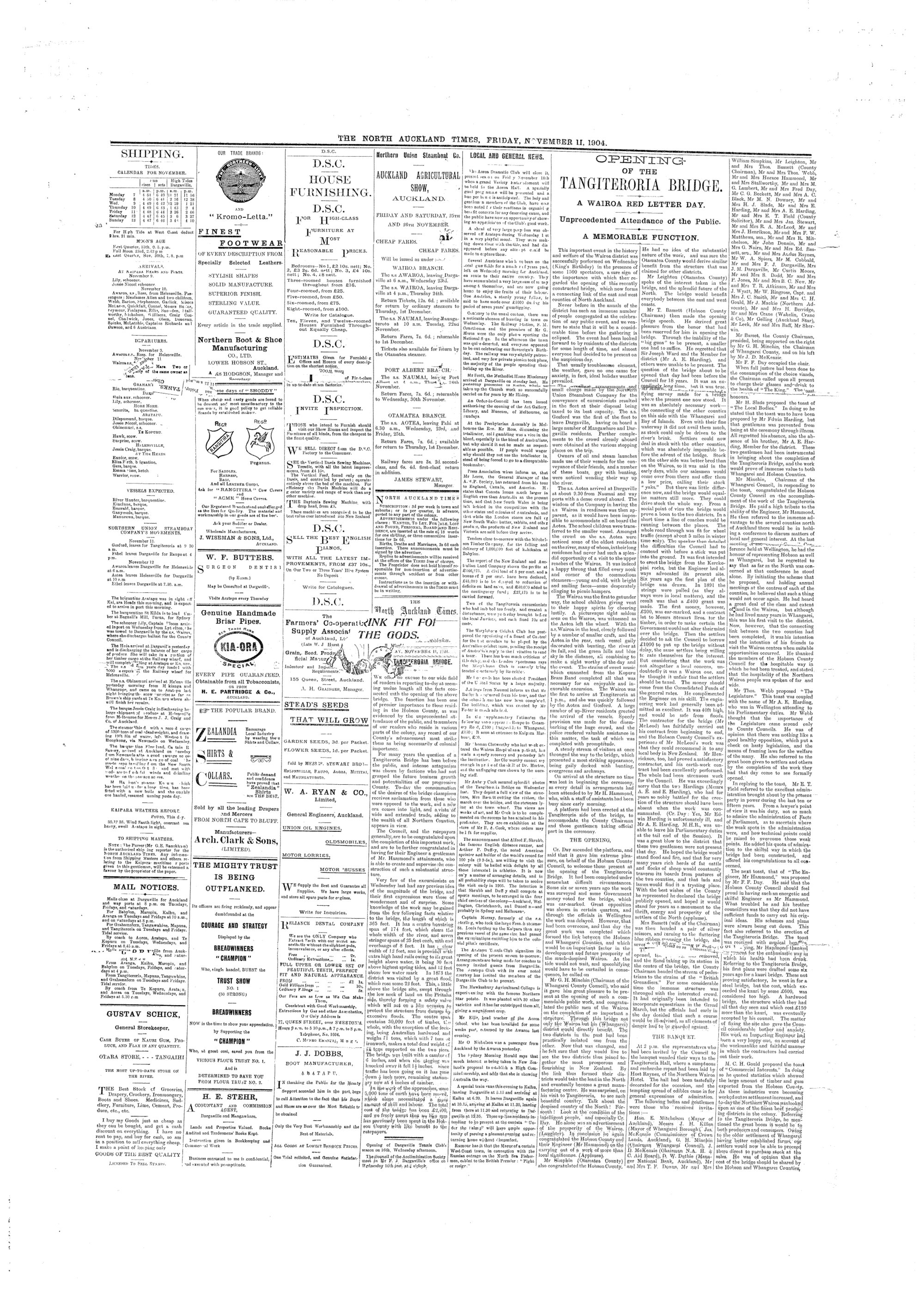 Opening of the Tangiteroria Bridge