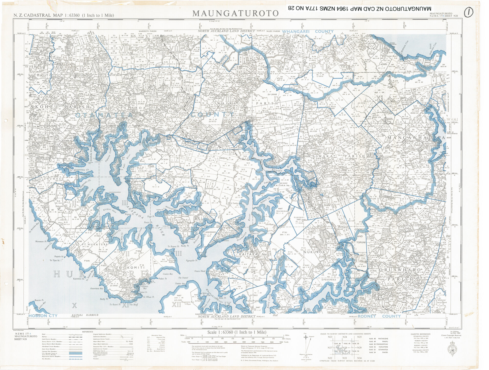 Maungaturoto, N.Z. Cadastral Map