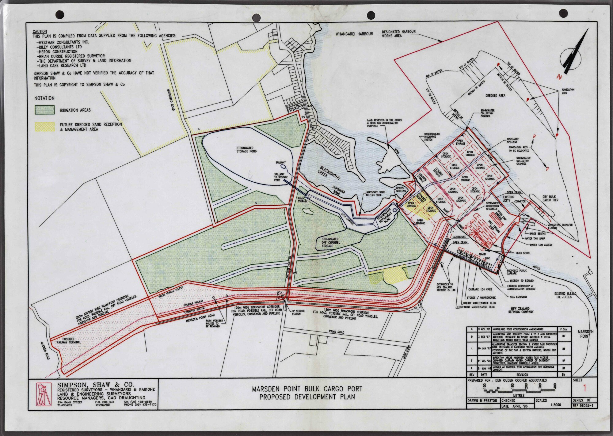 Marsden Point bulk cargo port : Proposed development plan.