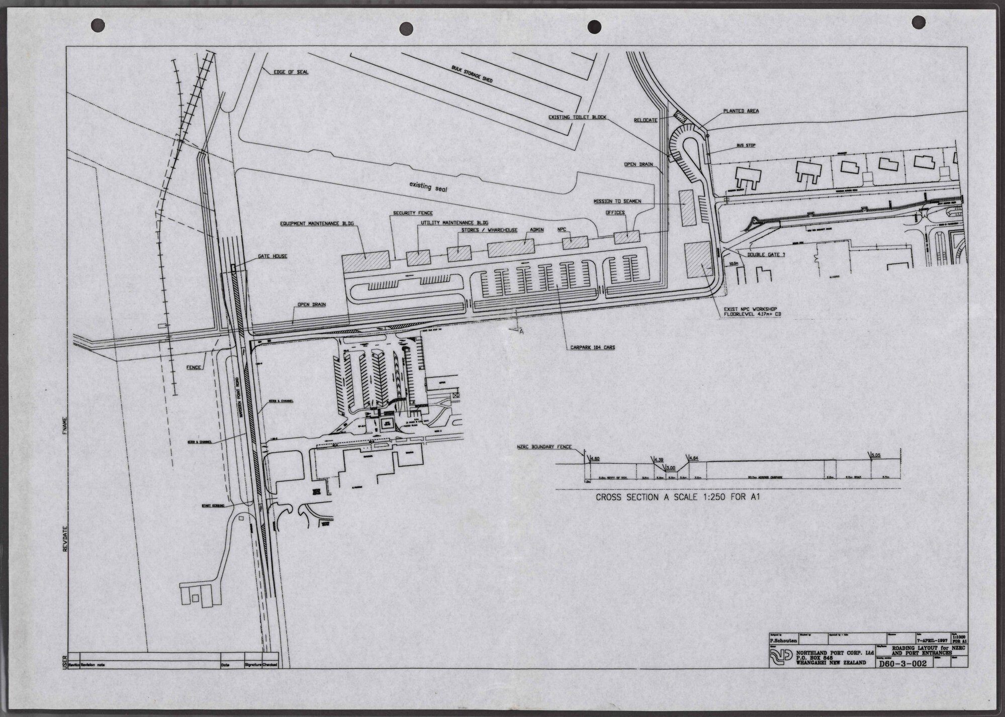 Roading layout for [NZEC?] and port entrances